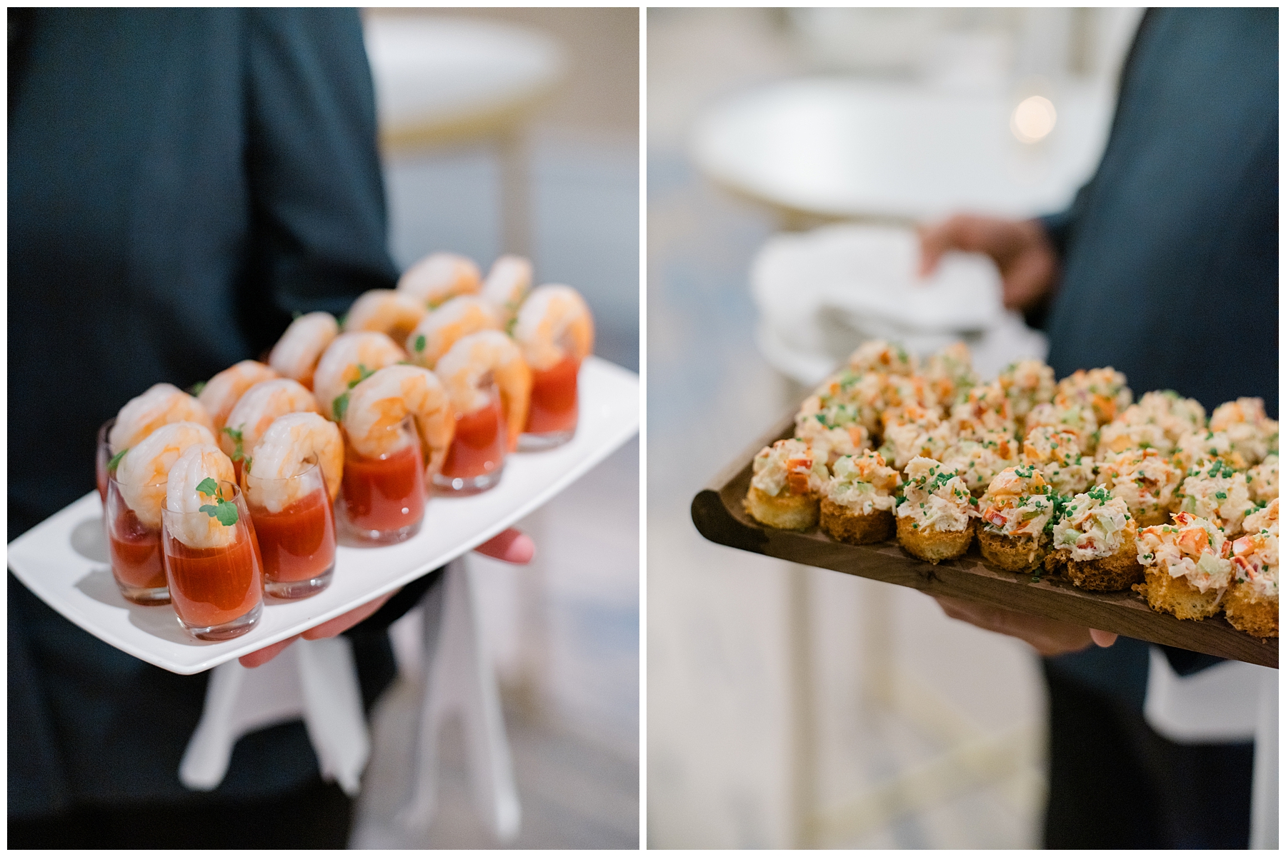 appetizers at wedding reception