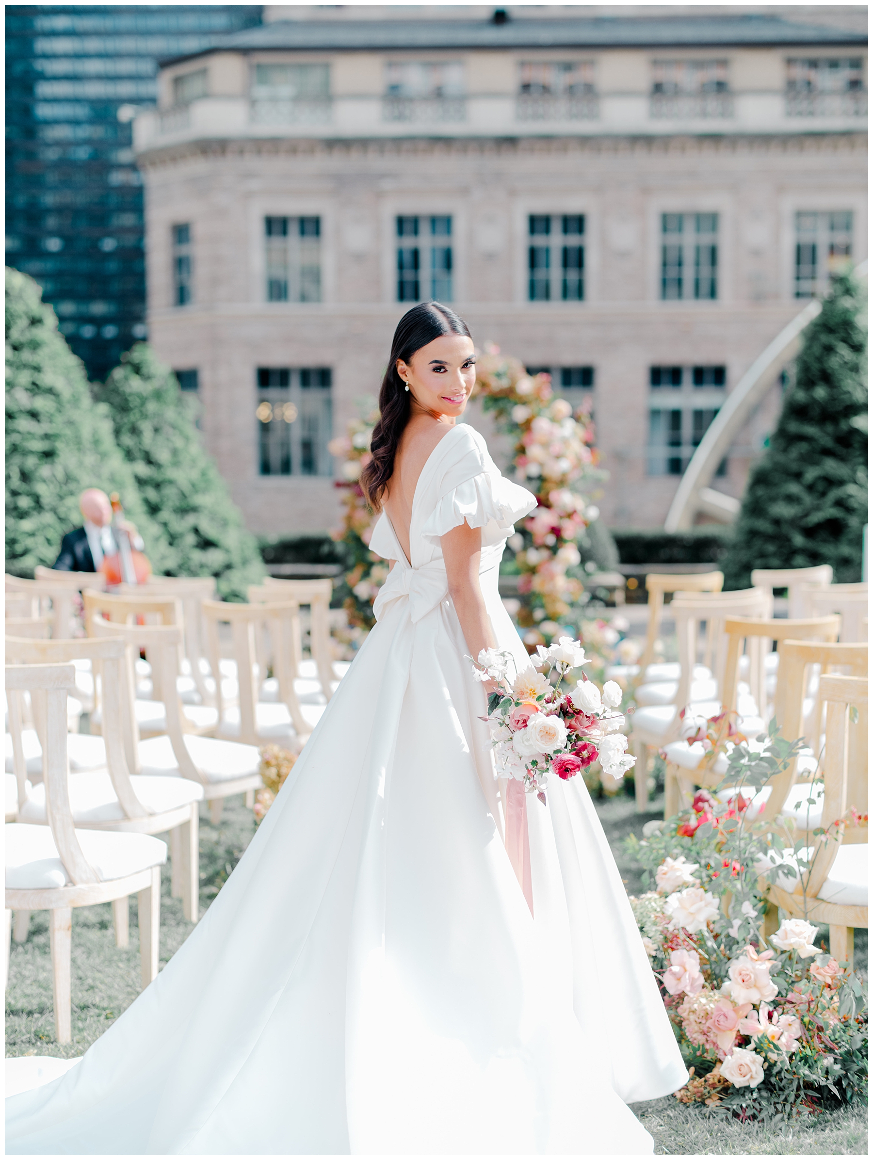 elegant bridal portraits at 620 Loft and Garden Wedding in New York City