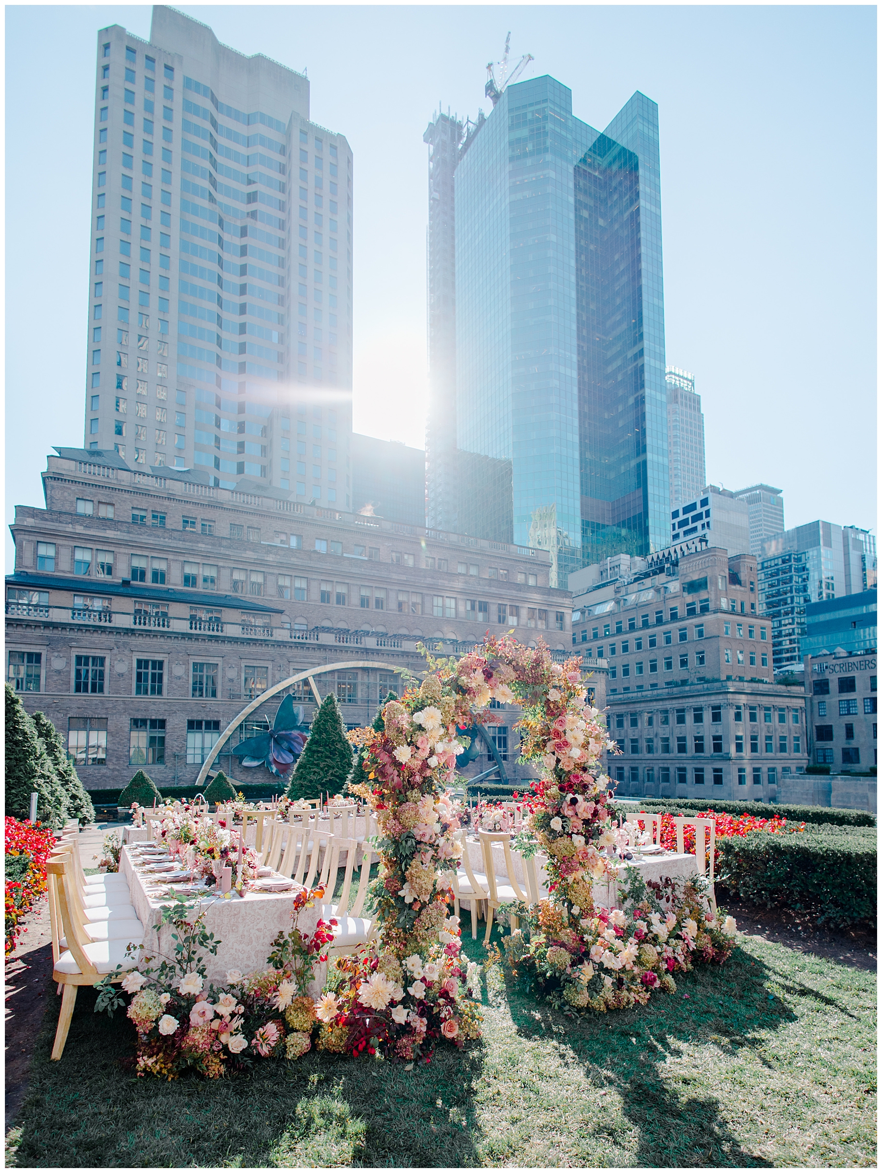 City view of Manhattan from 620 Loft and Garden Wedding in New York City