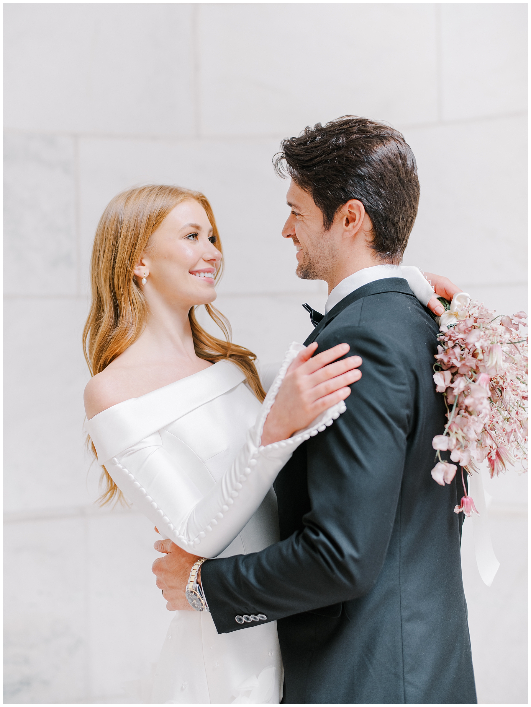 bride and groom portaits from New York Elopement 