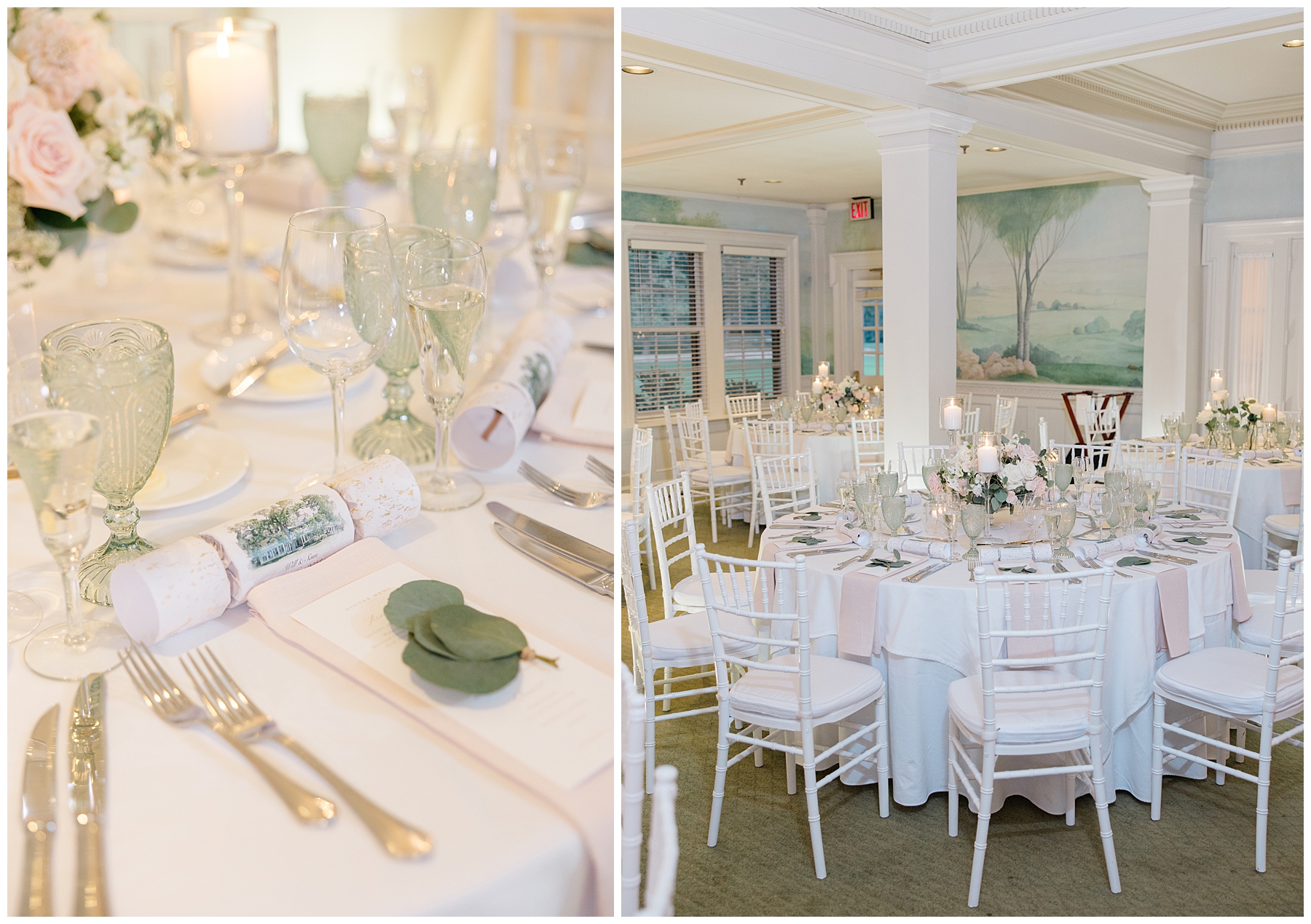 elegant wedding reception at The Country Club in Brookline MA
