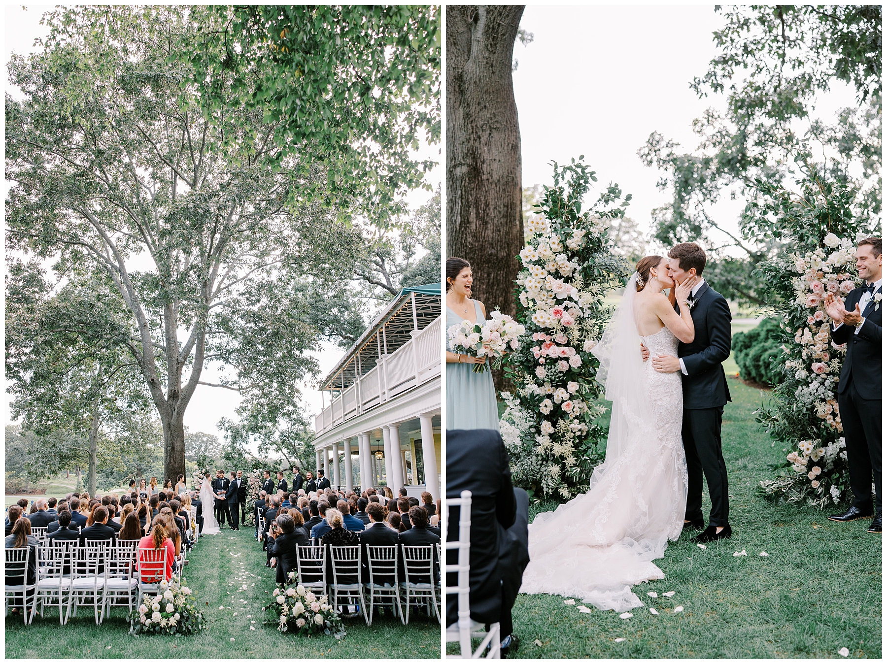 romantic floral centered wedding at The Country Club in Brookline, MA