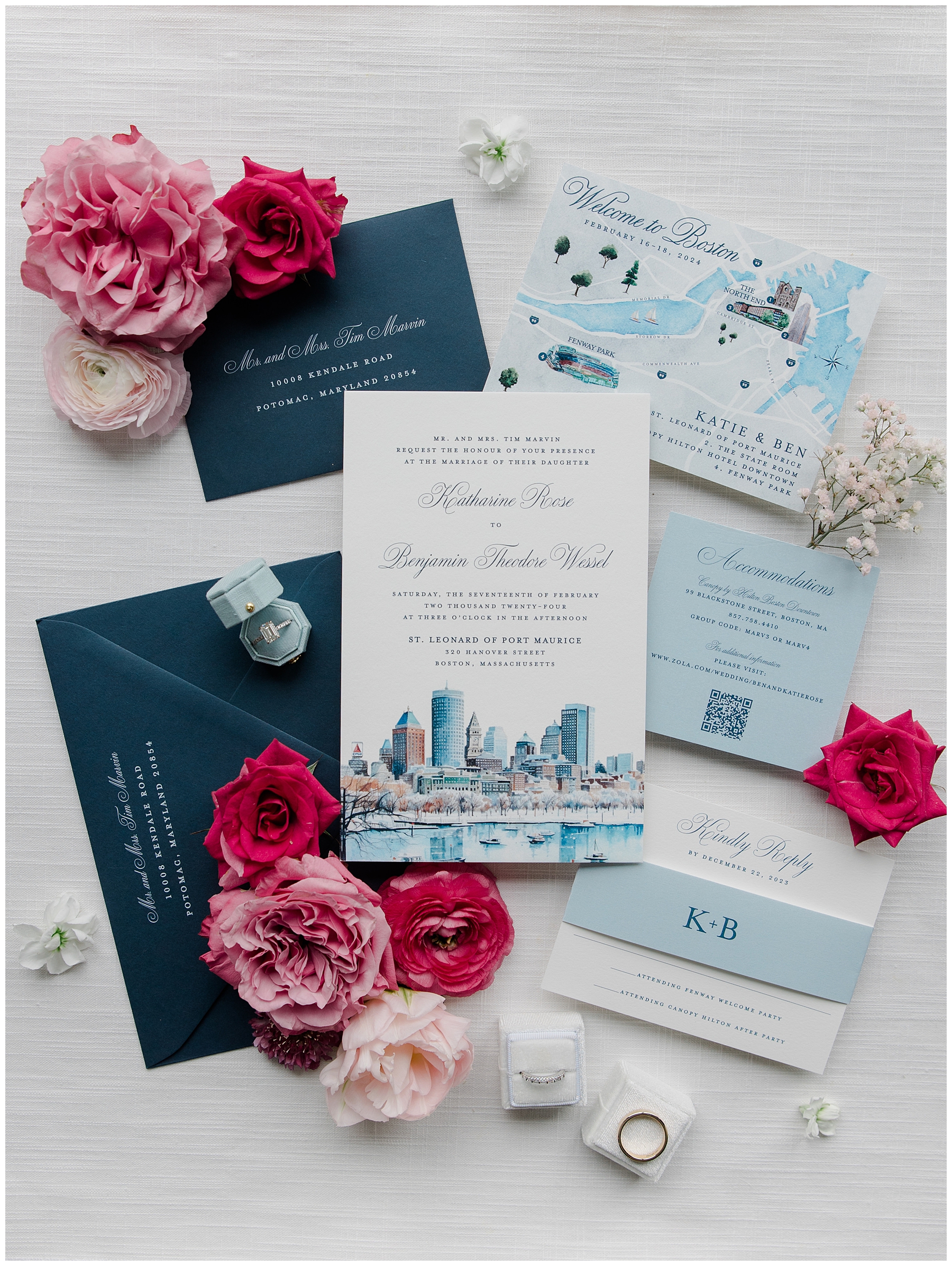 wedding invitations from Elegant State Room Wedding