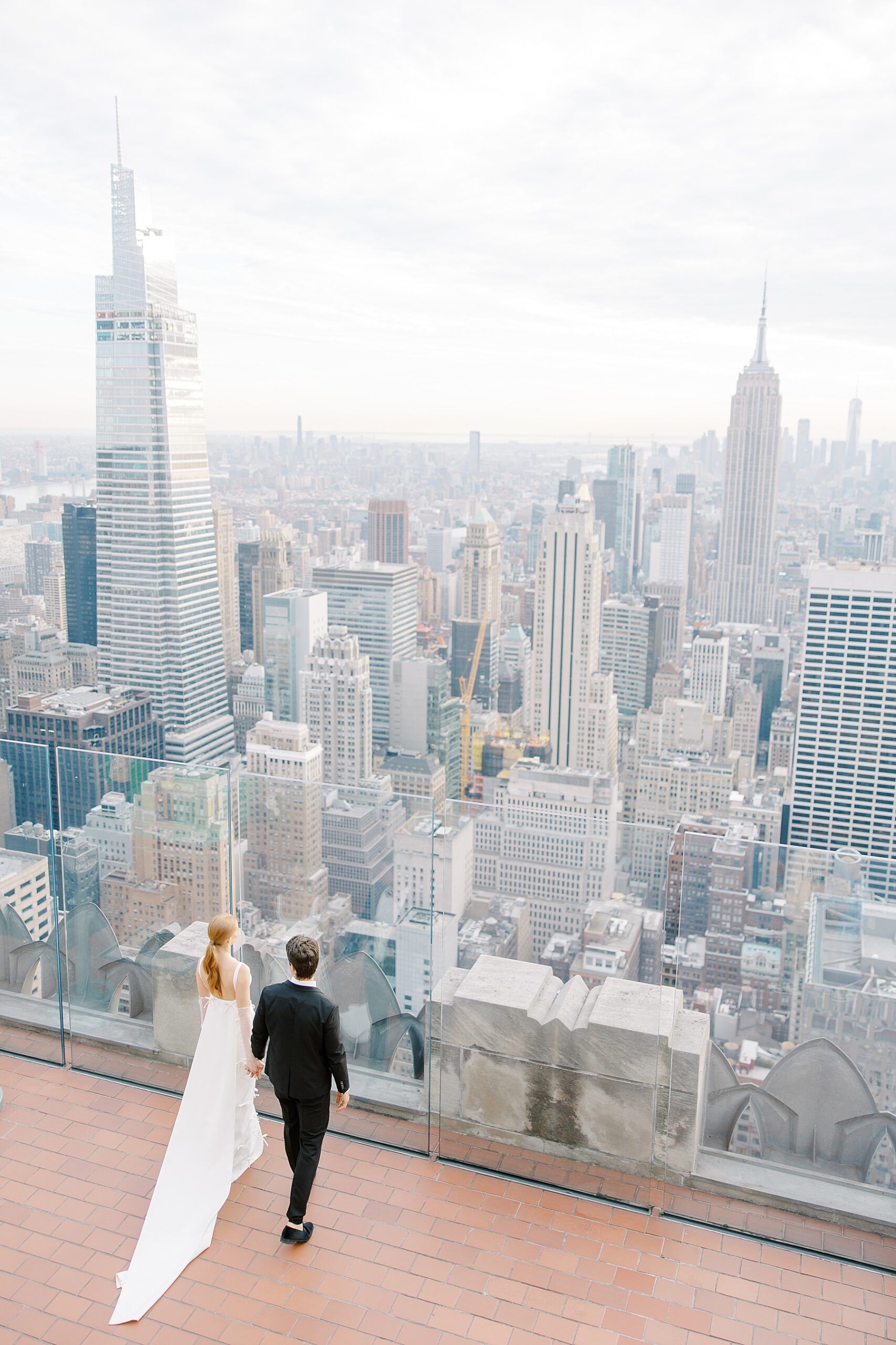 NYC Wedding Portraits at Top of the rock 