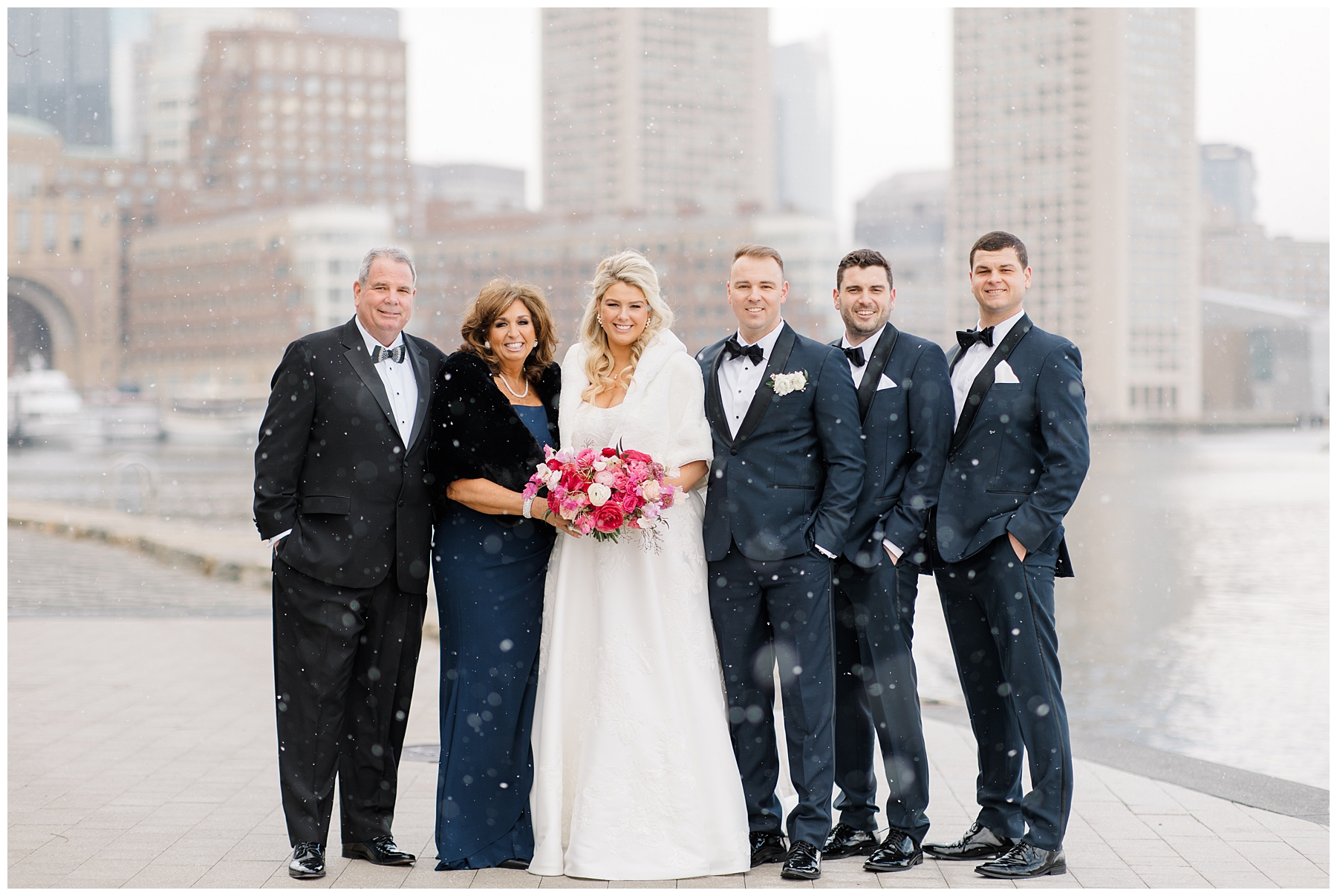 family portraits from Elegant State Room Wedding