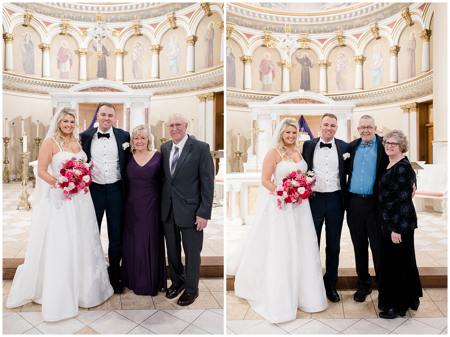 Boston wedding portraits with family 