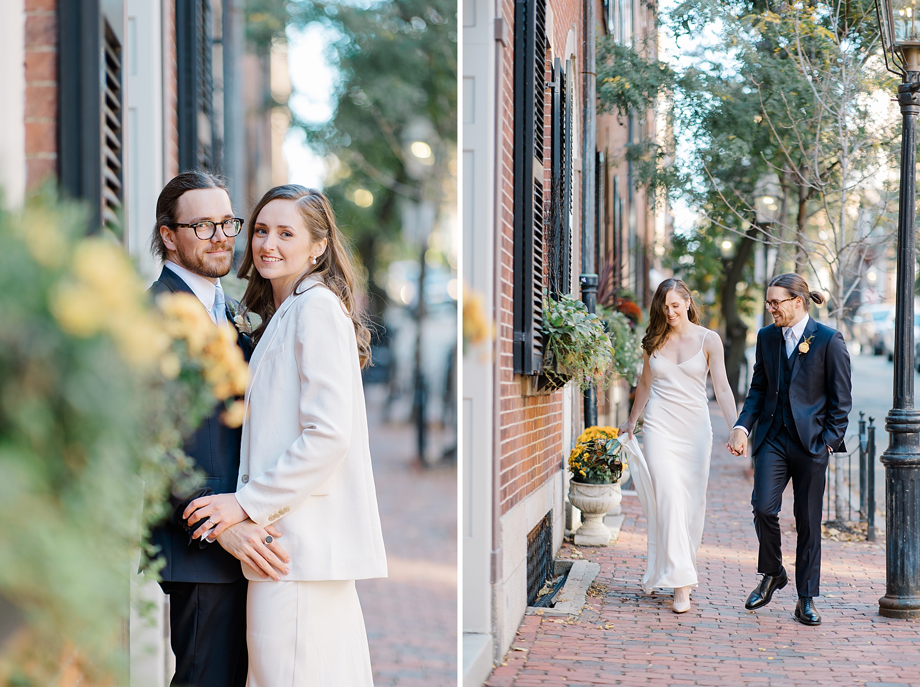 romantic Boston wedding photos in Beacon Hill