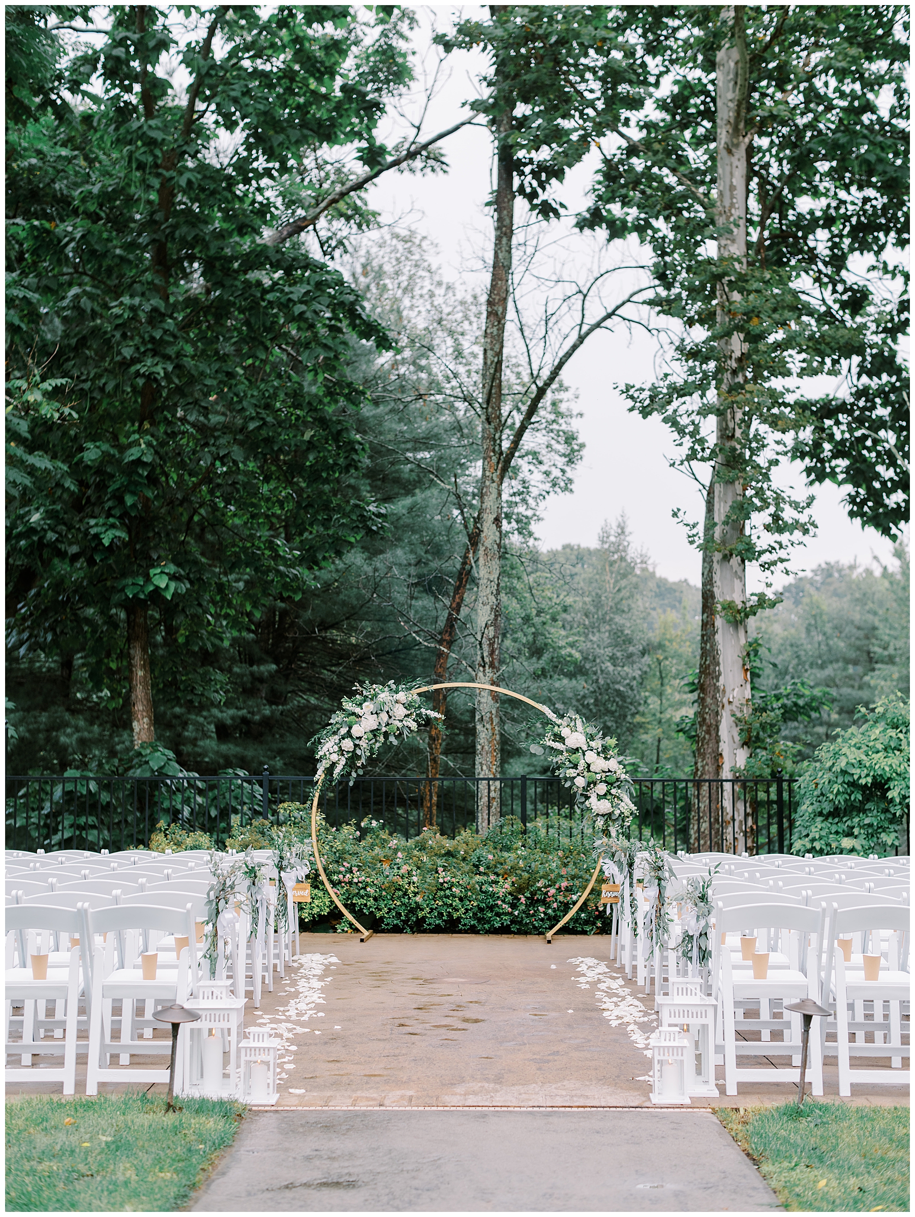 outdoor wedding ceremony at The Grove at Briar Barn Inn