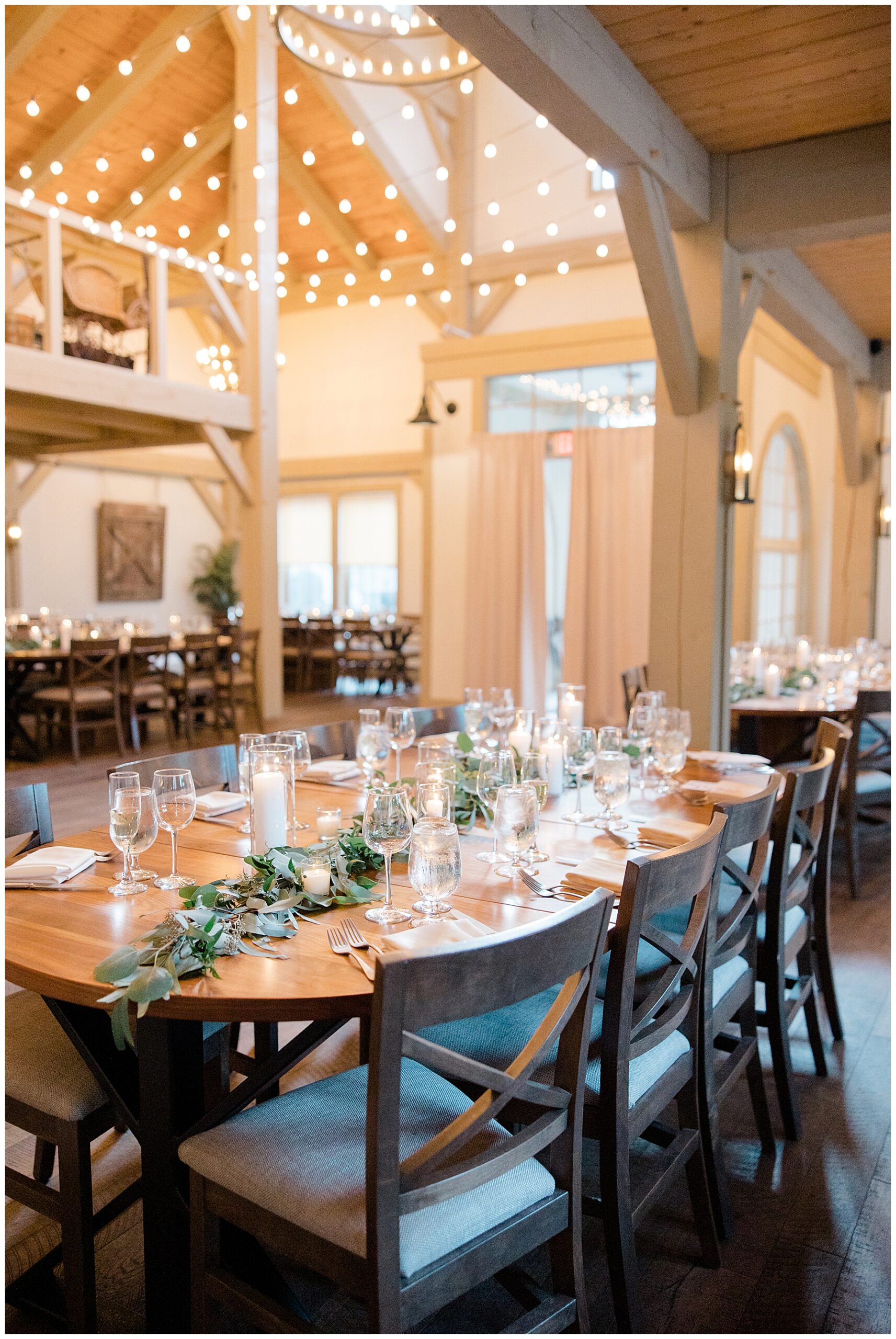 elegant and timeless wedding reception details at The Grove at Briar Barn Inn