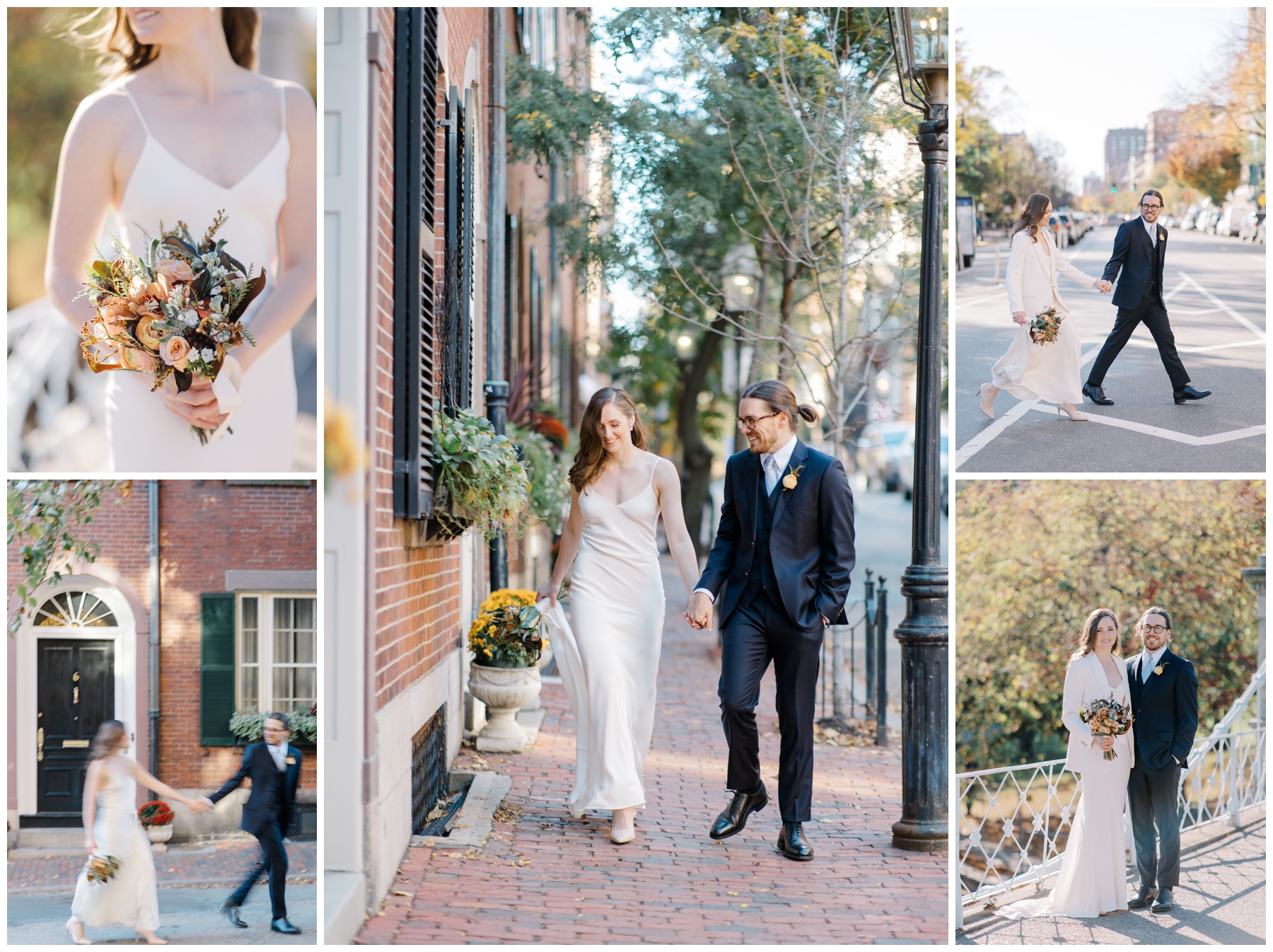 Boston Wedding Portraits at Beacon Hill and Boston Public Garden  