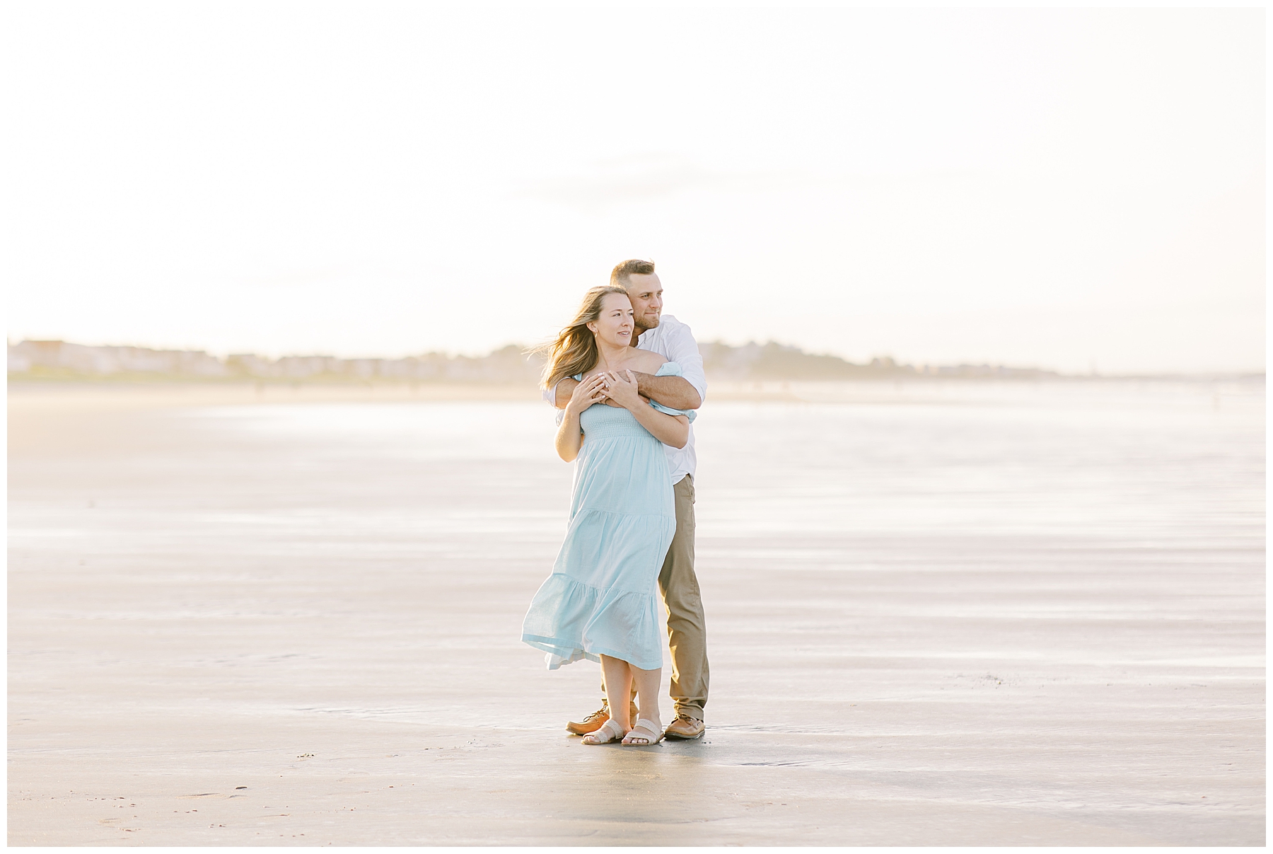 timeless engagement photos on the beach 