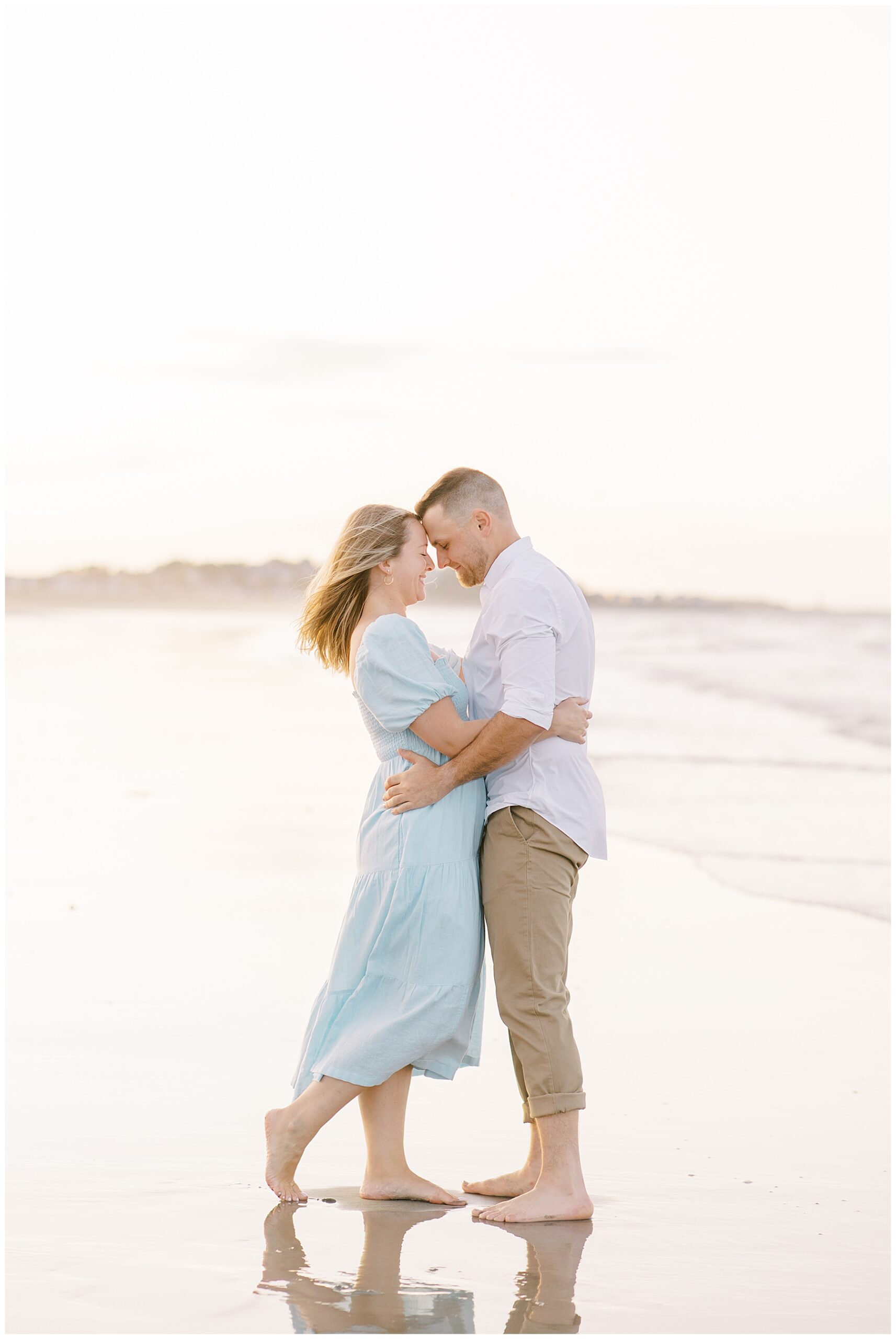 romantic beach engagement photos 