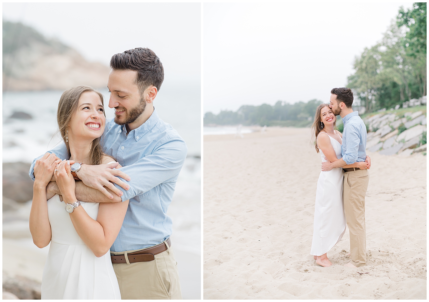 timeless engagement photos from North Shore Beach Engagement