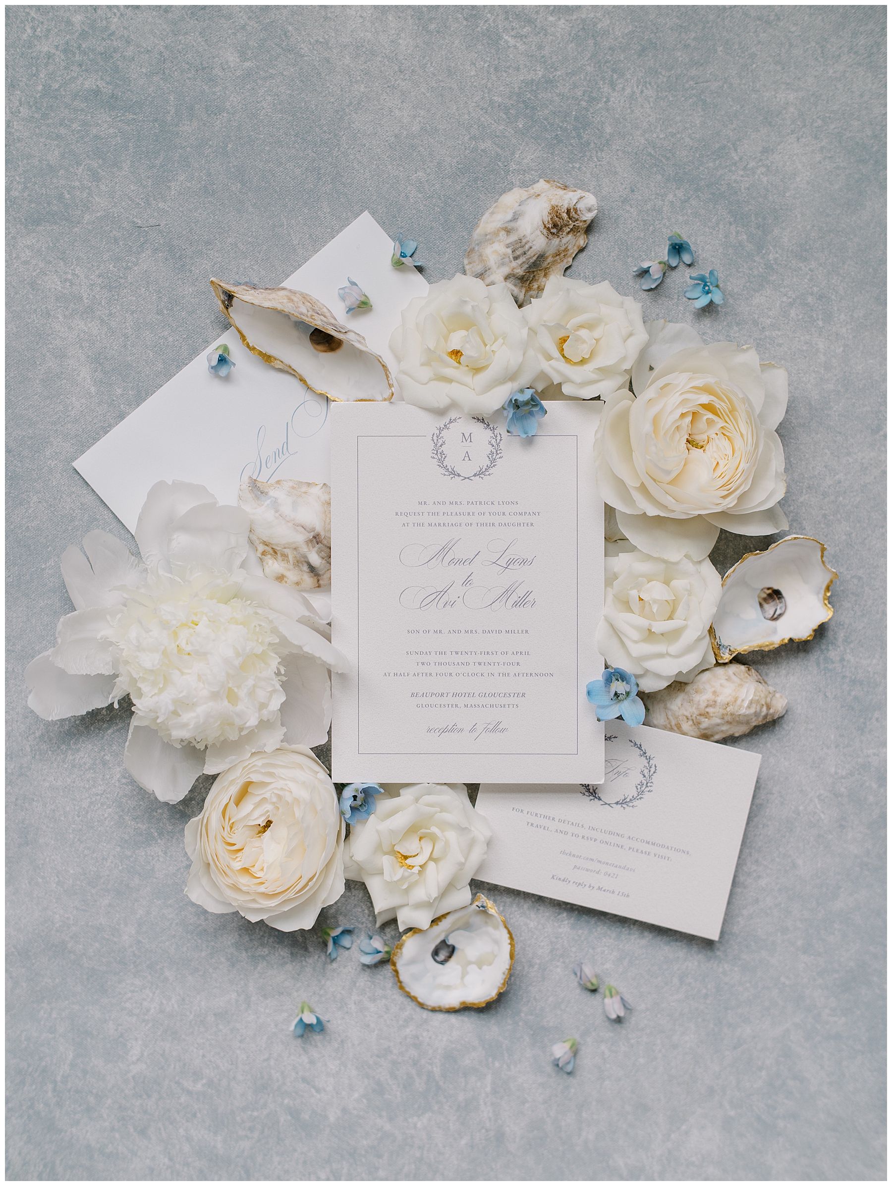 wedding invitations and flat lay design