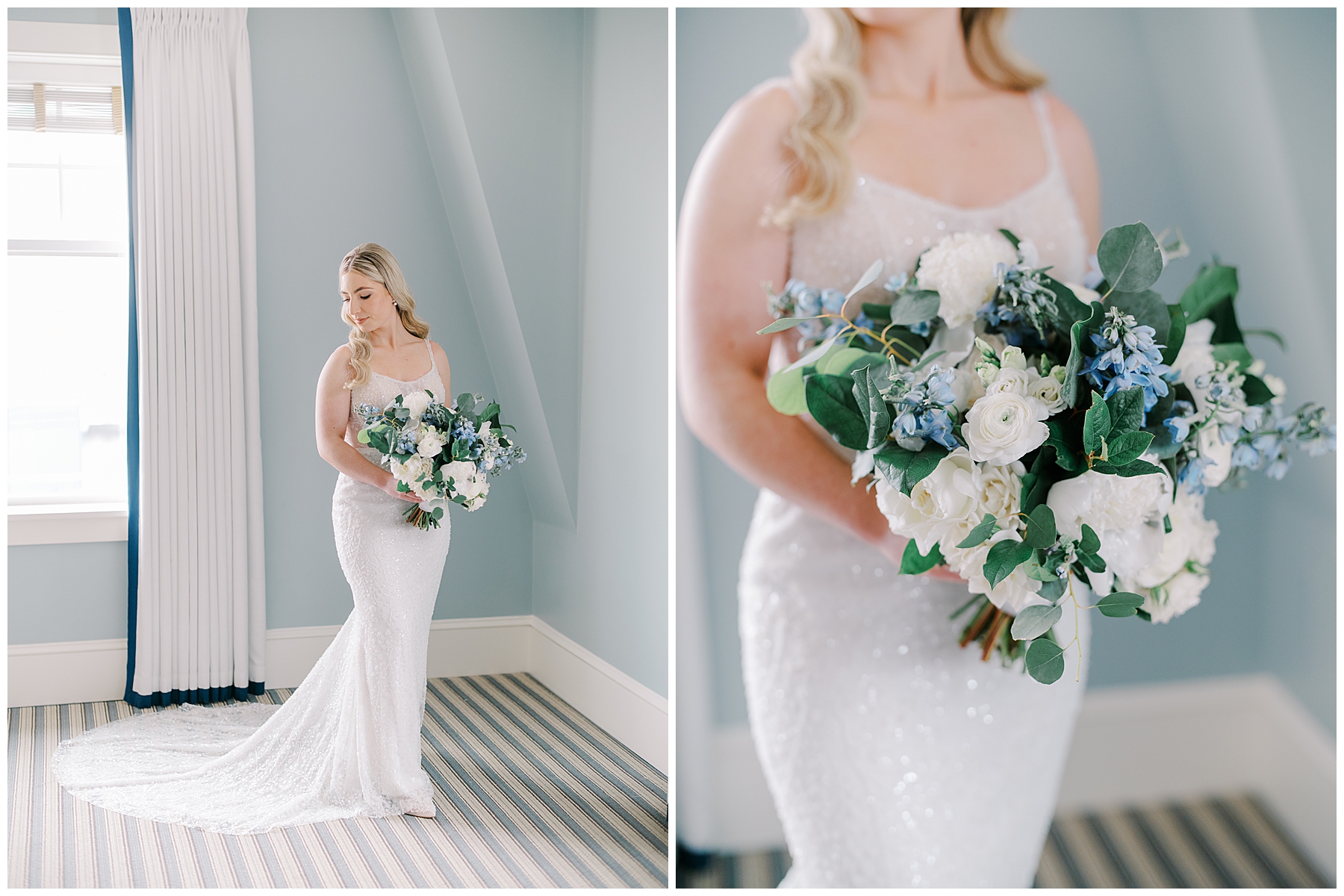 elegant bridal portraits with bridal bouquet 