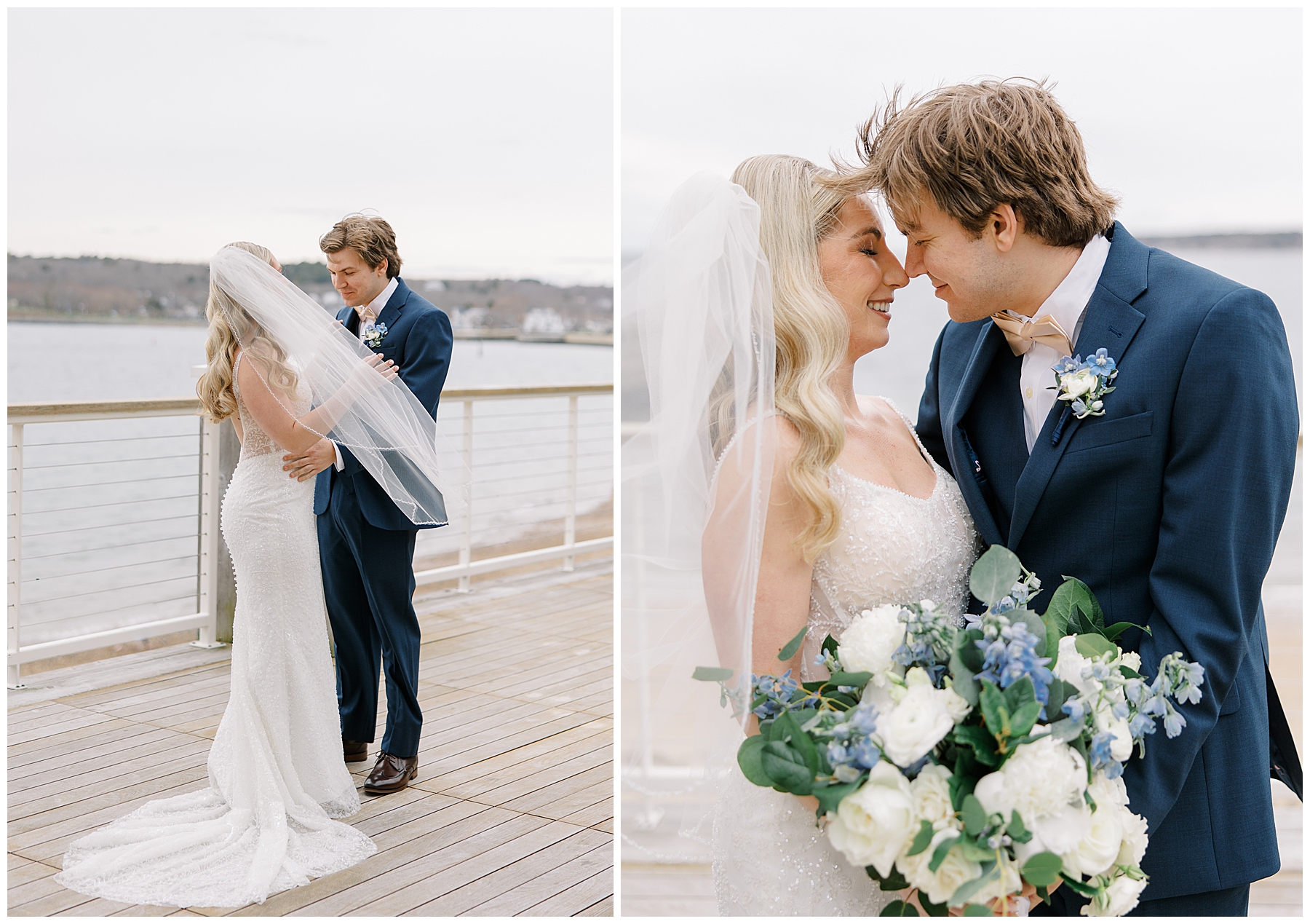 wedding portraits by the water