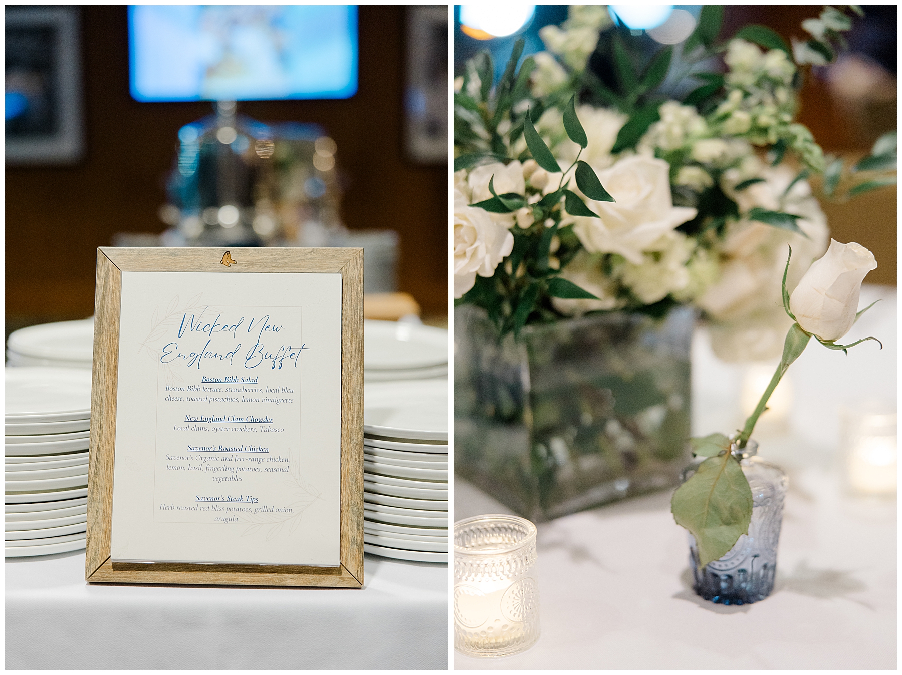 clean and timeless details from Boston rehearsal dinner