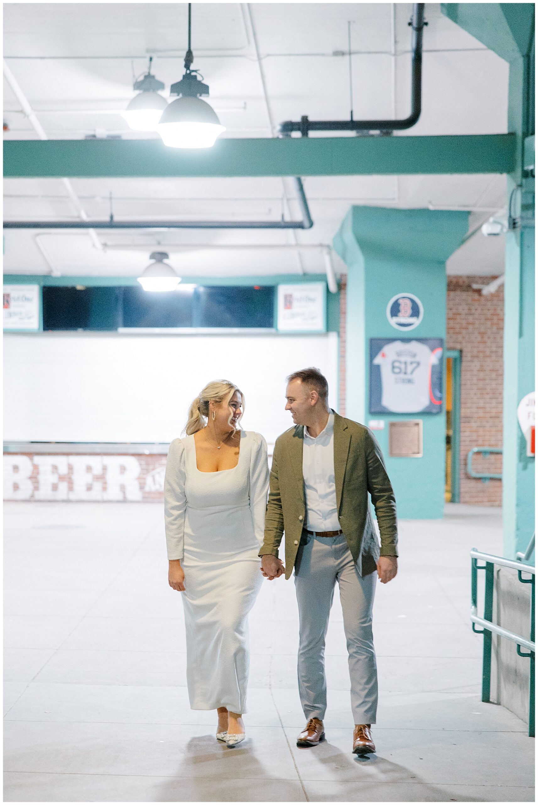 couple portraits from Fenway Park Rehearsal Dinner