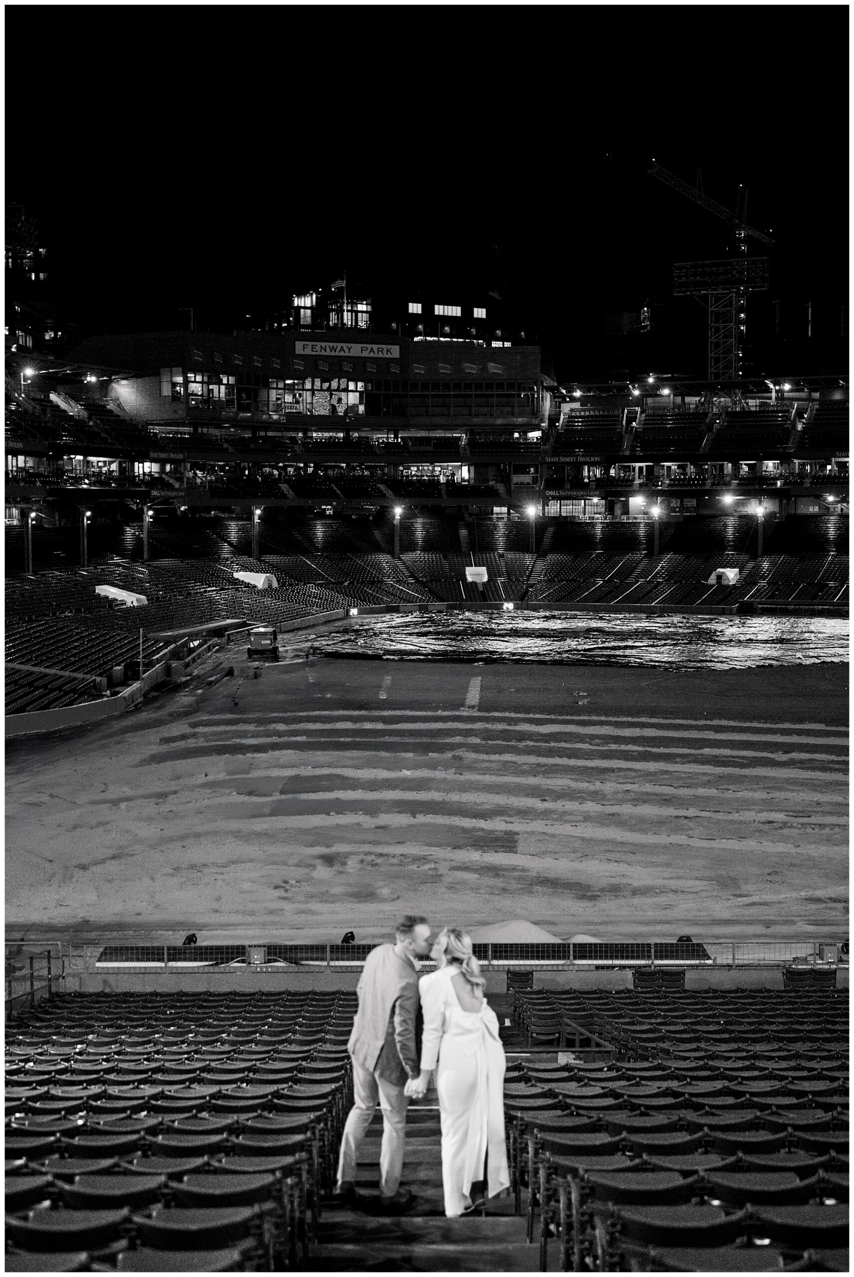 timeless couples portraits at Boston Red Sox Stadium 