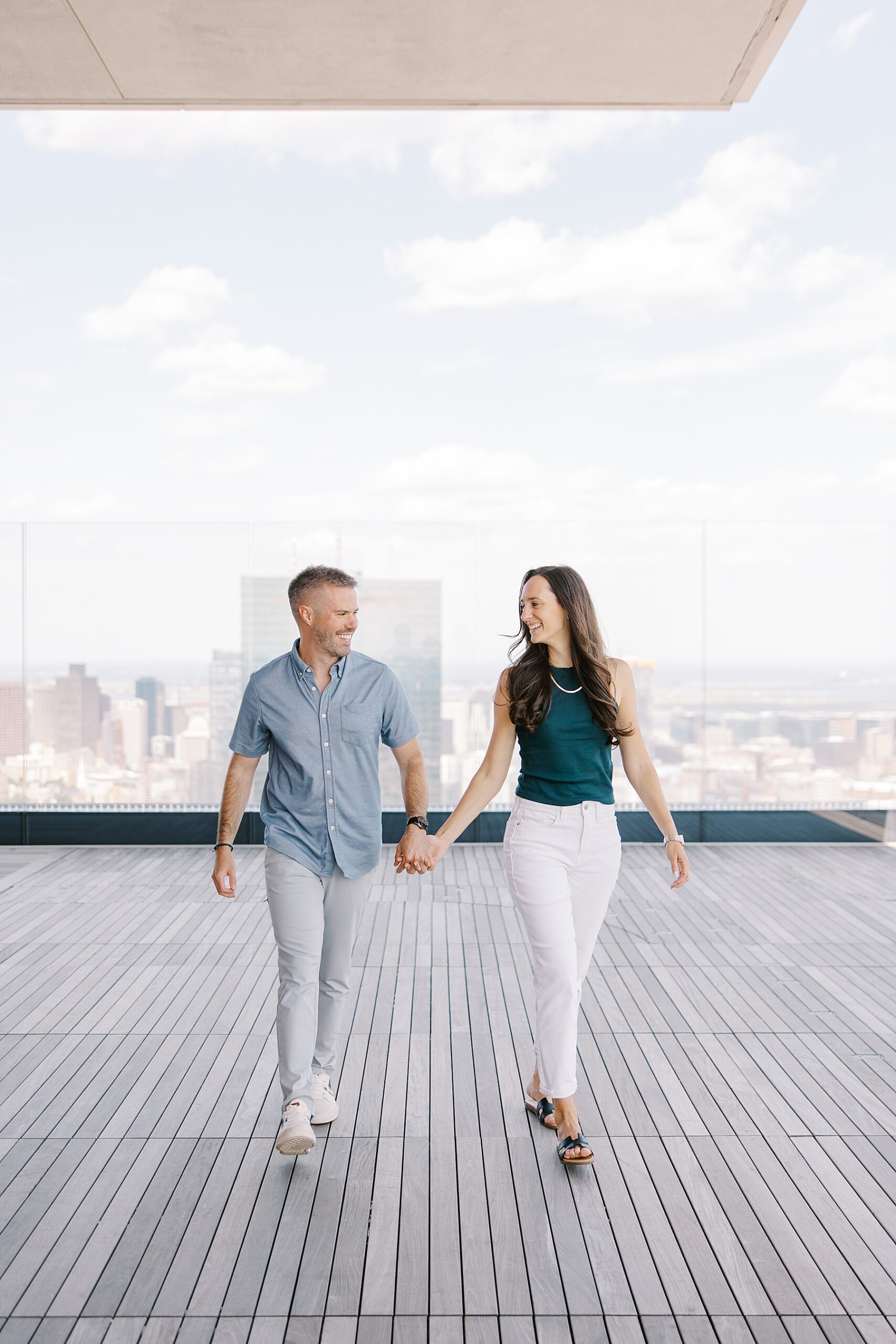 Boston couple portraits after proposal 