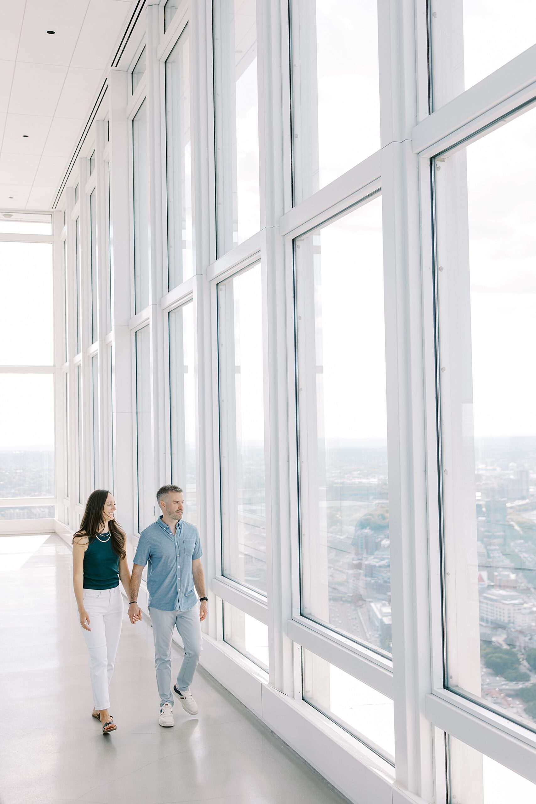 Couple on rooftop in Boston