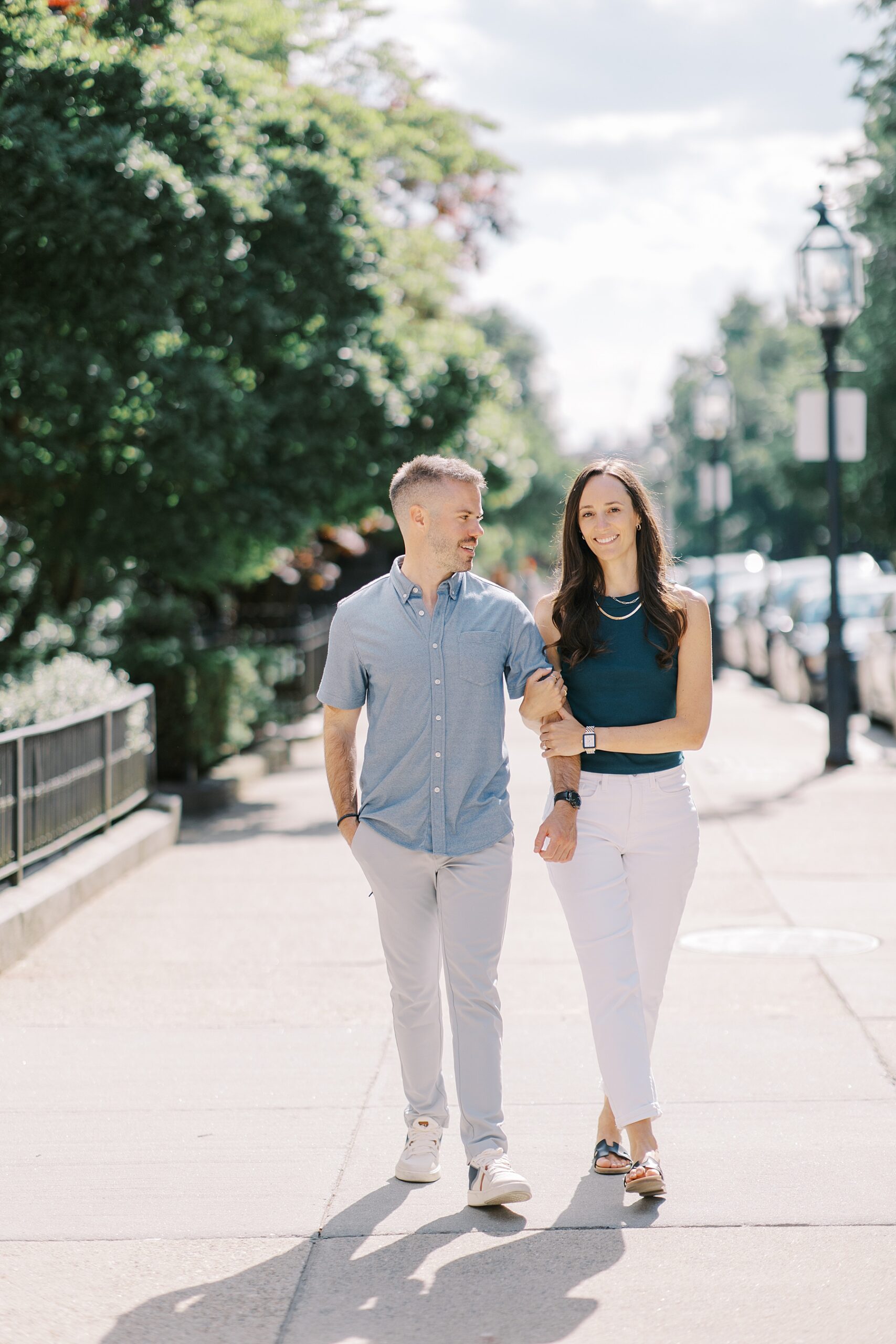 couple after Epic Rooftop Proposal in Boston