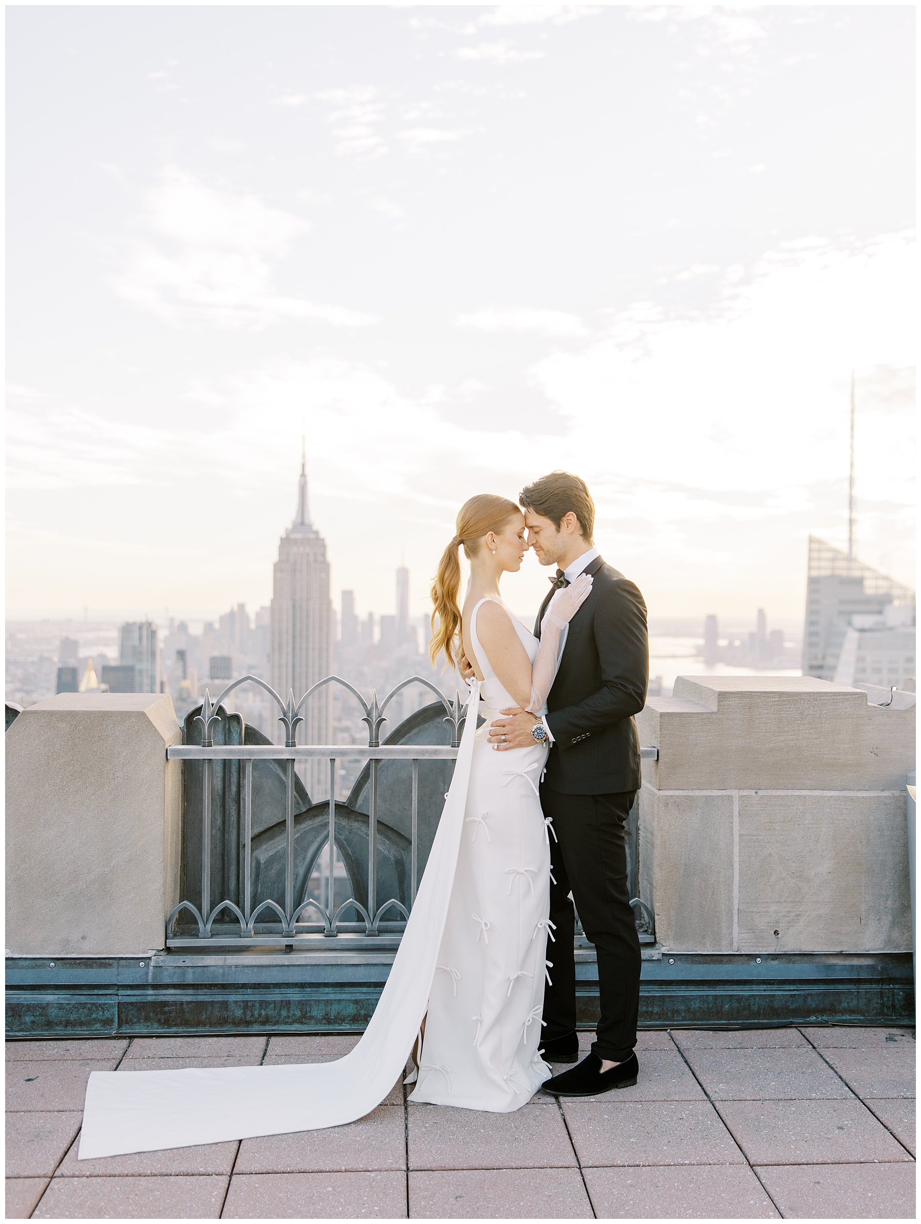 wedding portraits at Top of the Rock