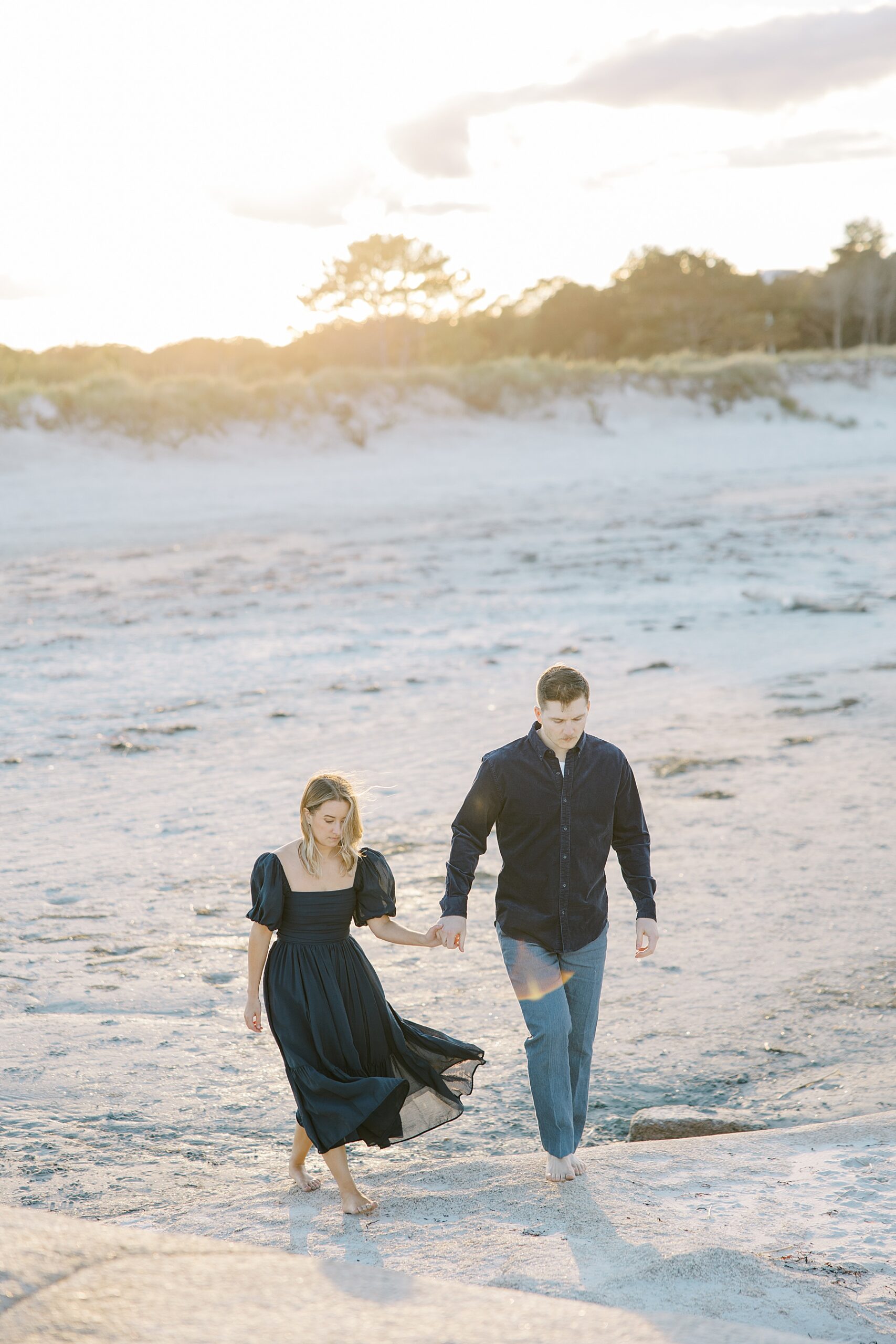 romantic Wingaersheek Beach Engagement