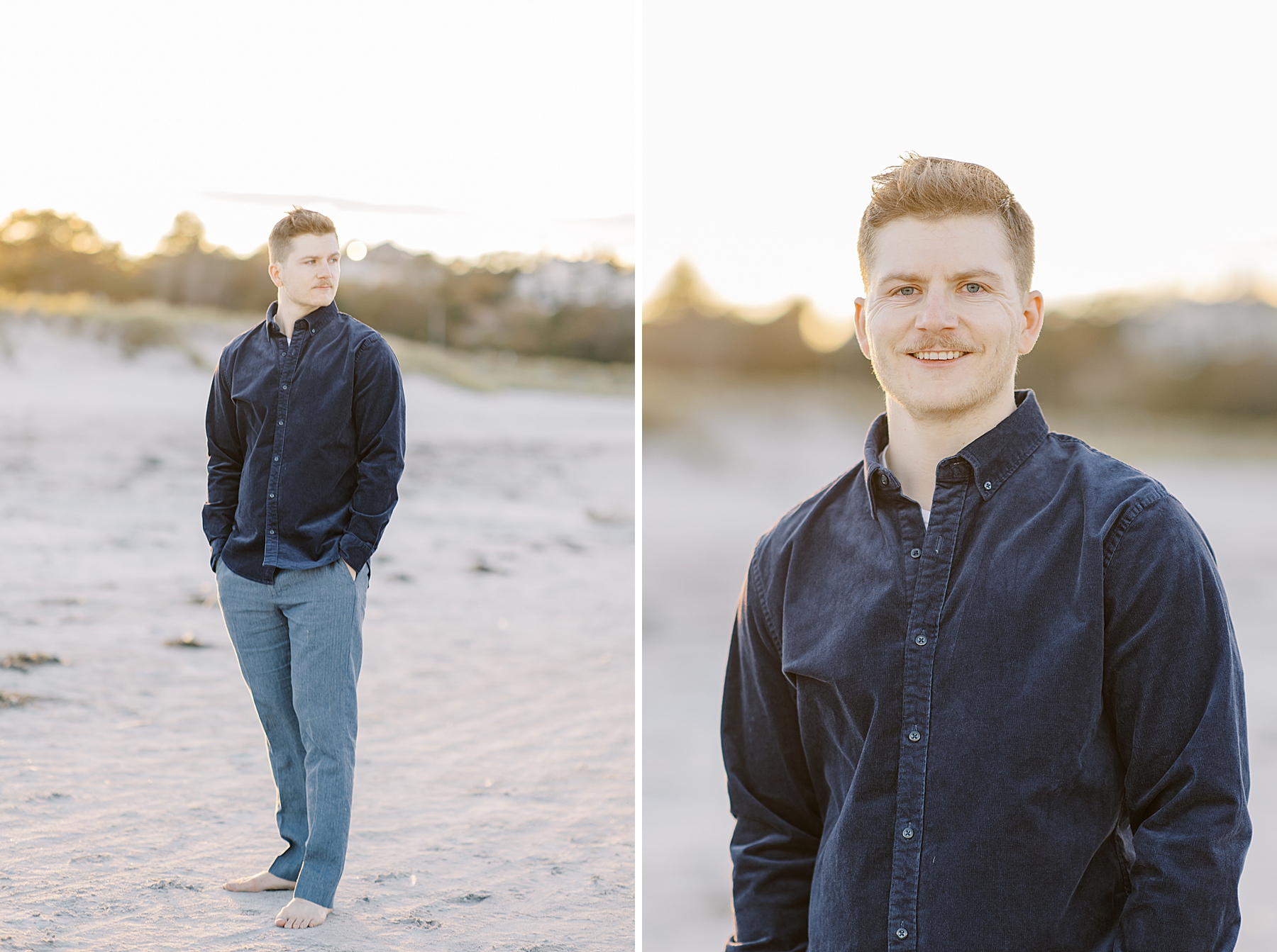 man on beach from engagement 