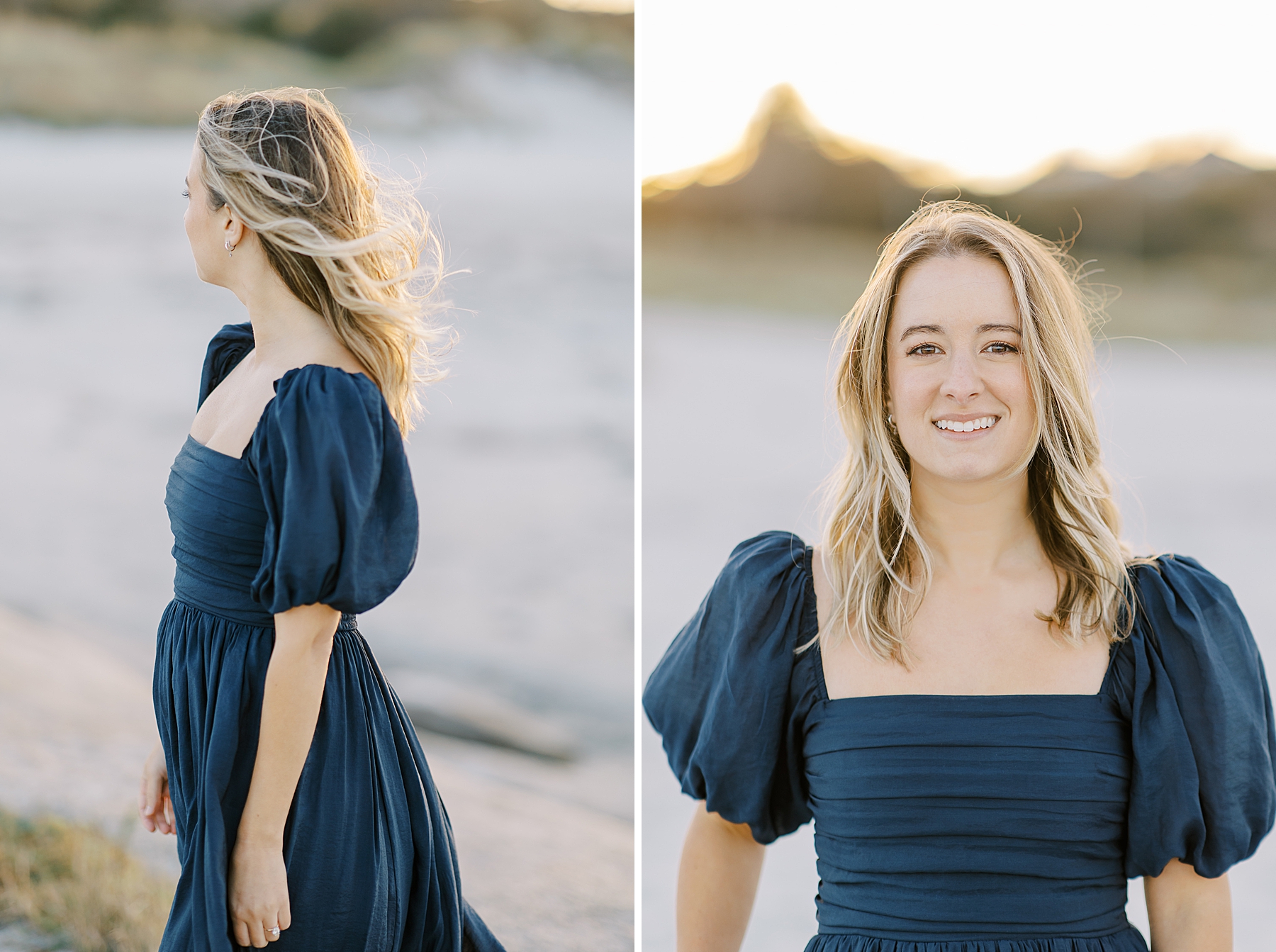 portraits of woman on beach