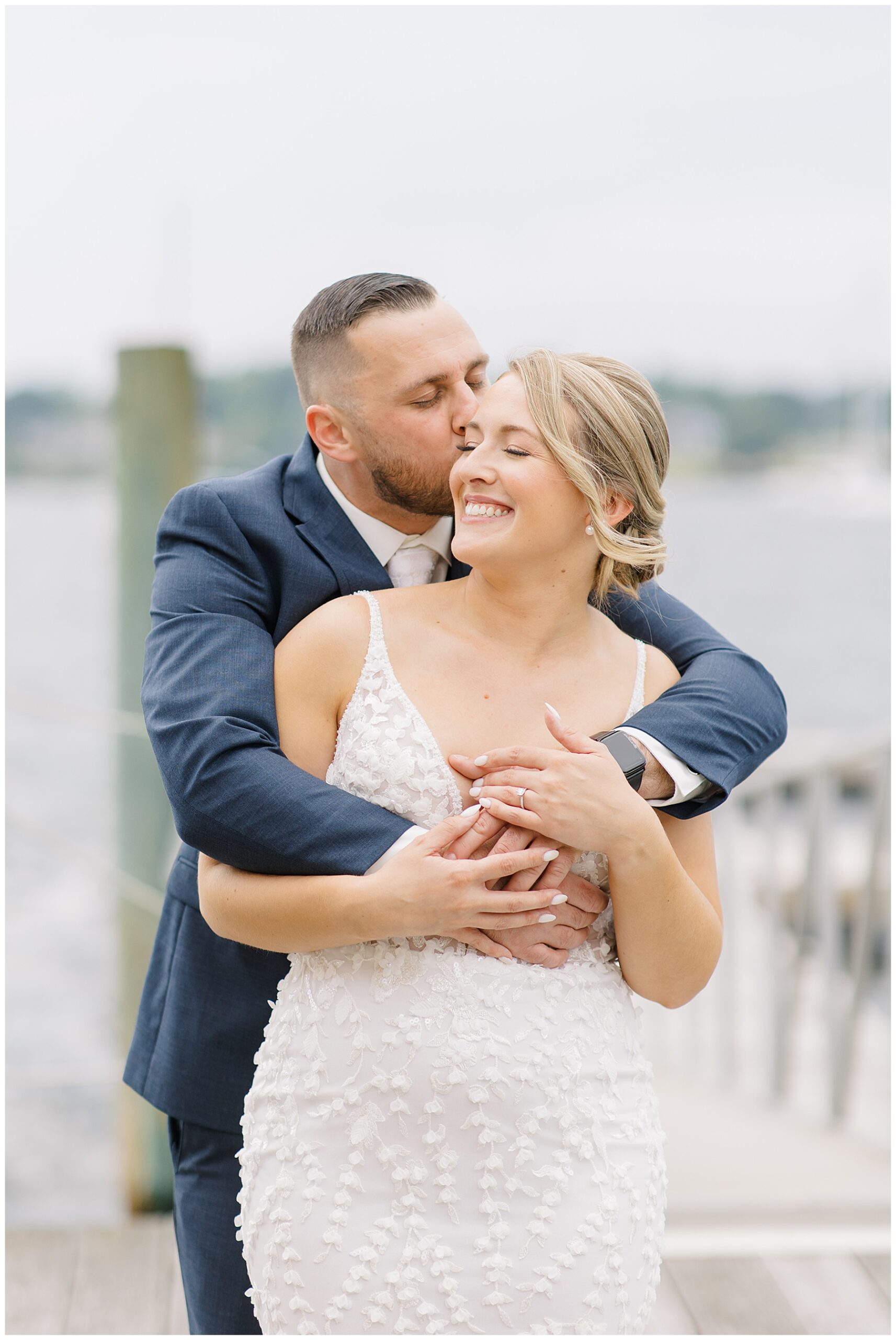 coastal wedding photos at Bristol Harbor Inn