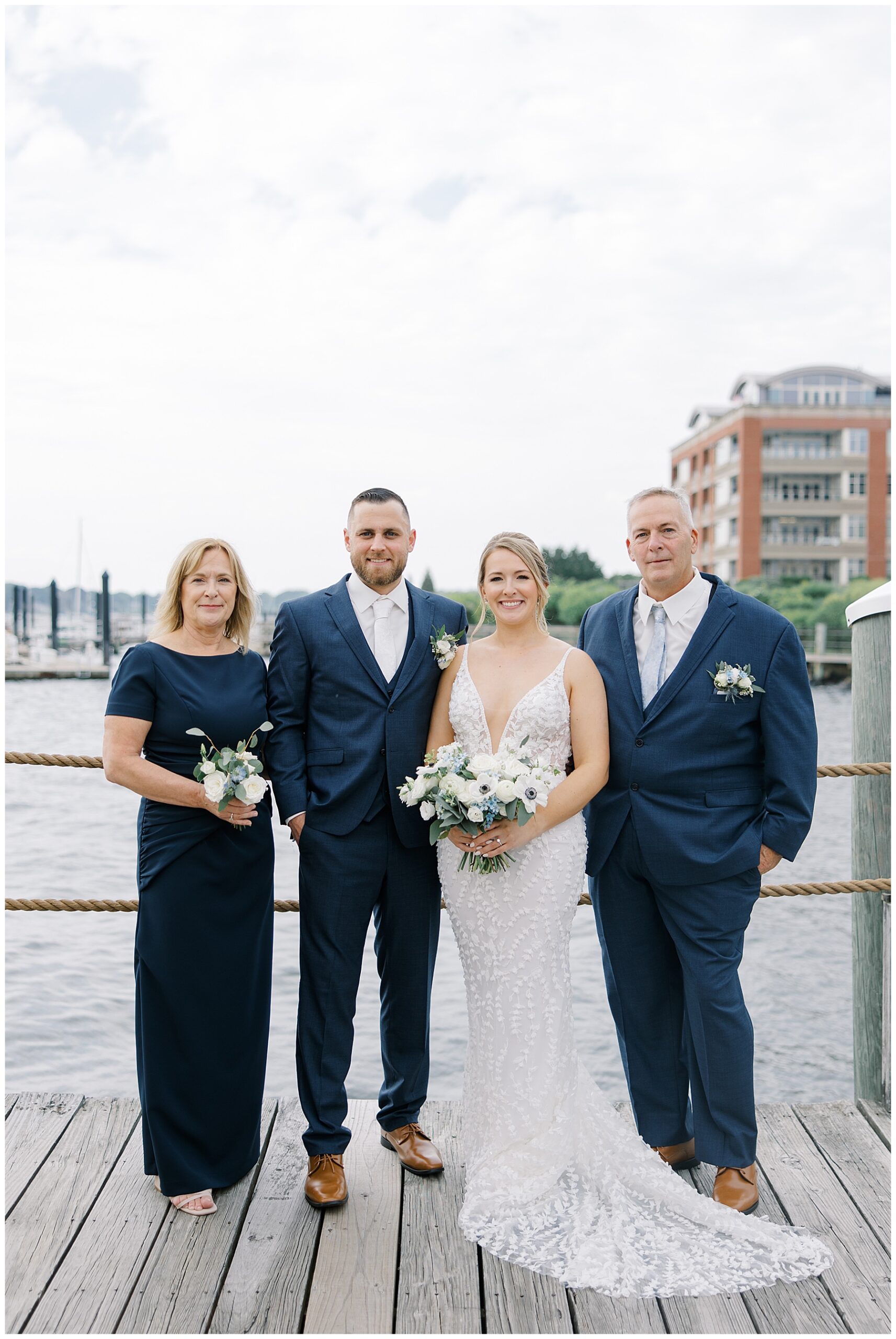 family wedding photos from Bristol Harbor Inn Coastal Wedding