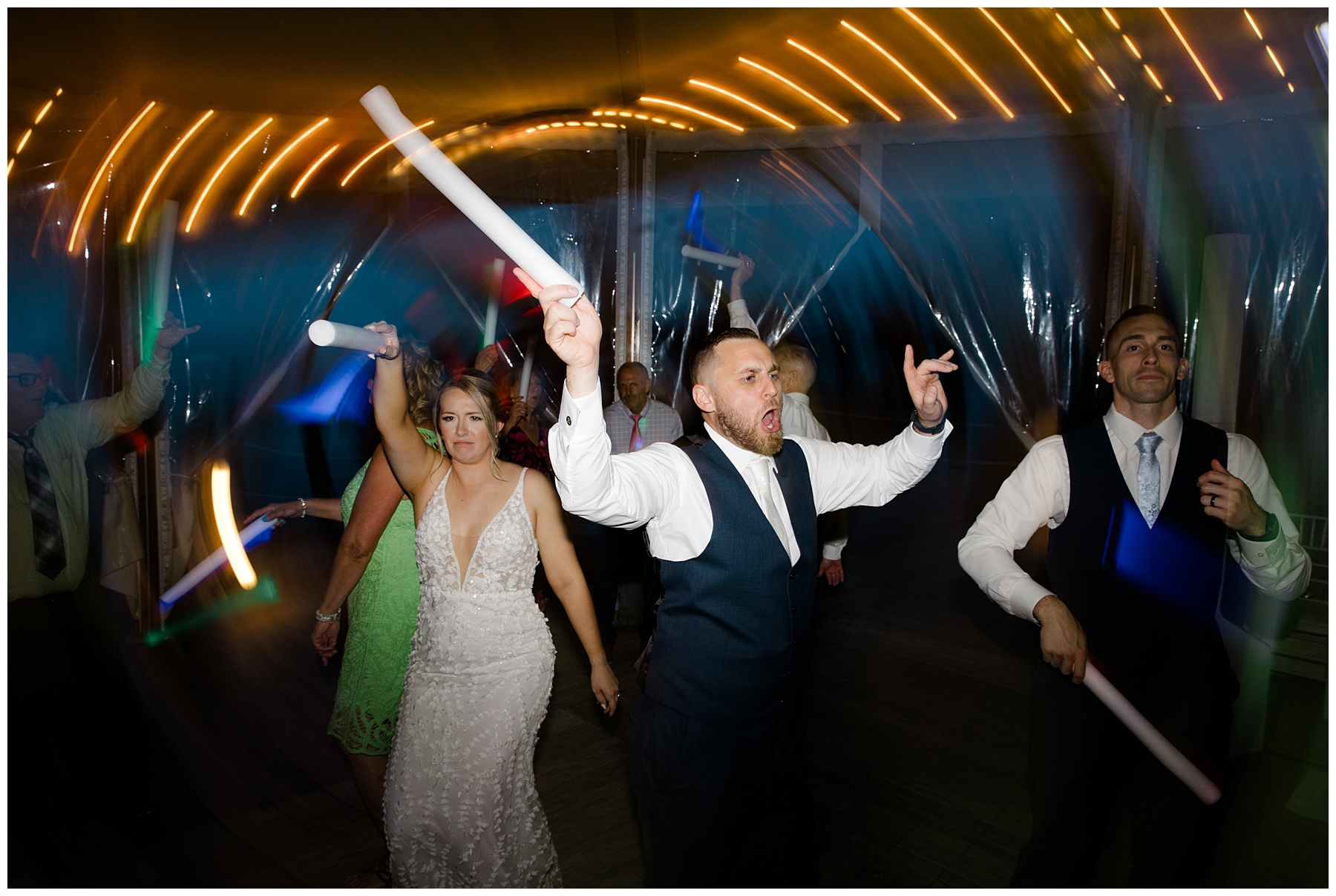 bride and groom on the dance floor