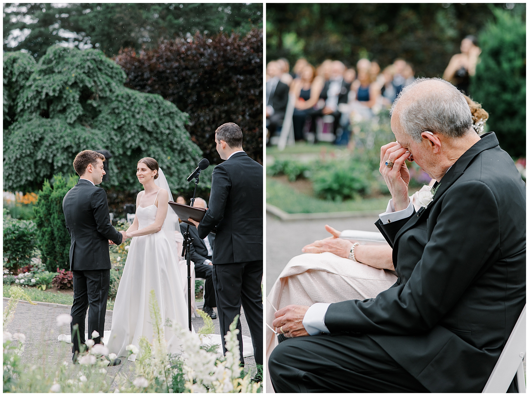 wedding ceremony at The Gardens at Elm Bank  