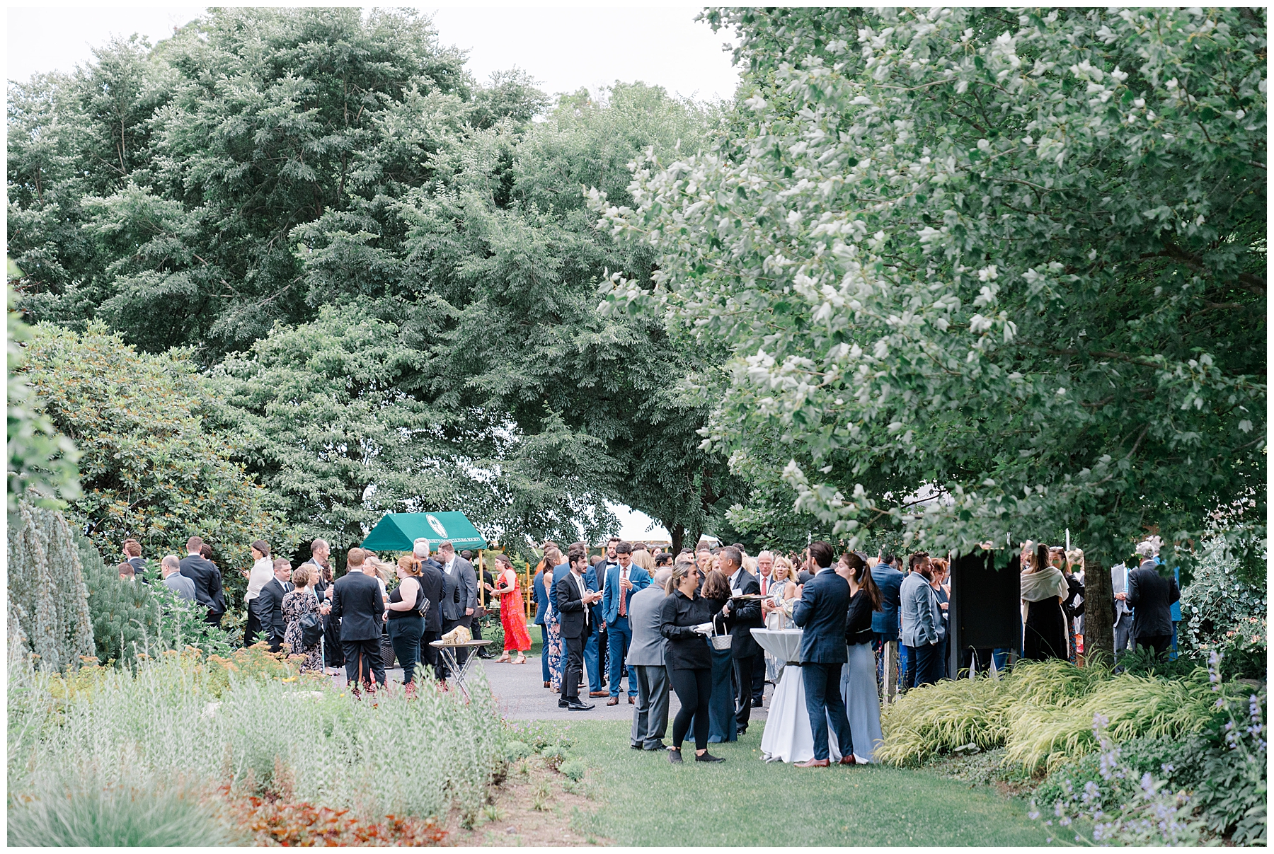 Stunning Garden Wedding and cocktail hour at The Gardens at Elm Bank  