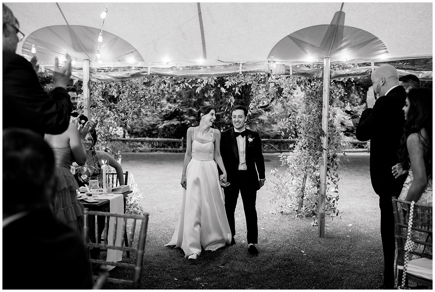 newlyweds enter reception