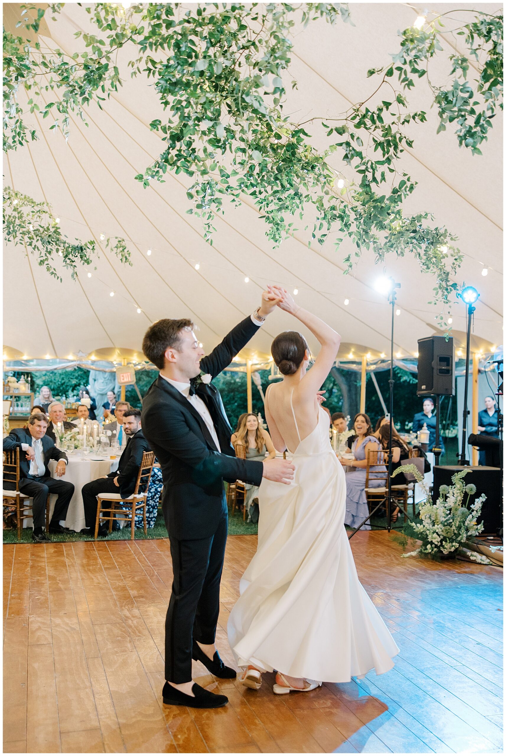 couple share first dance