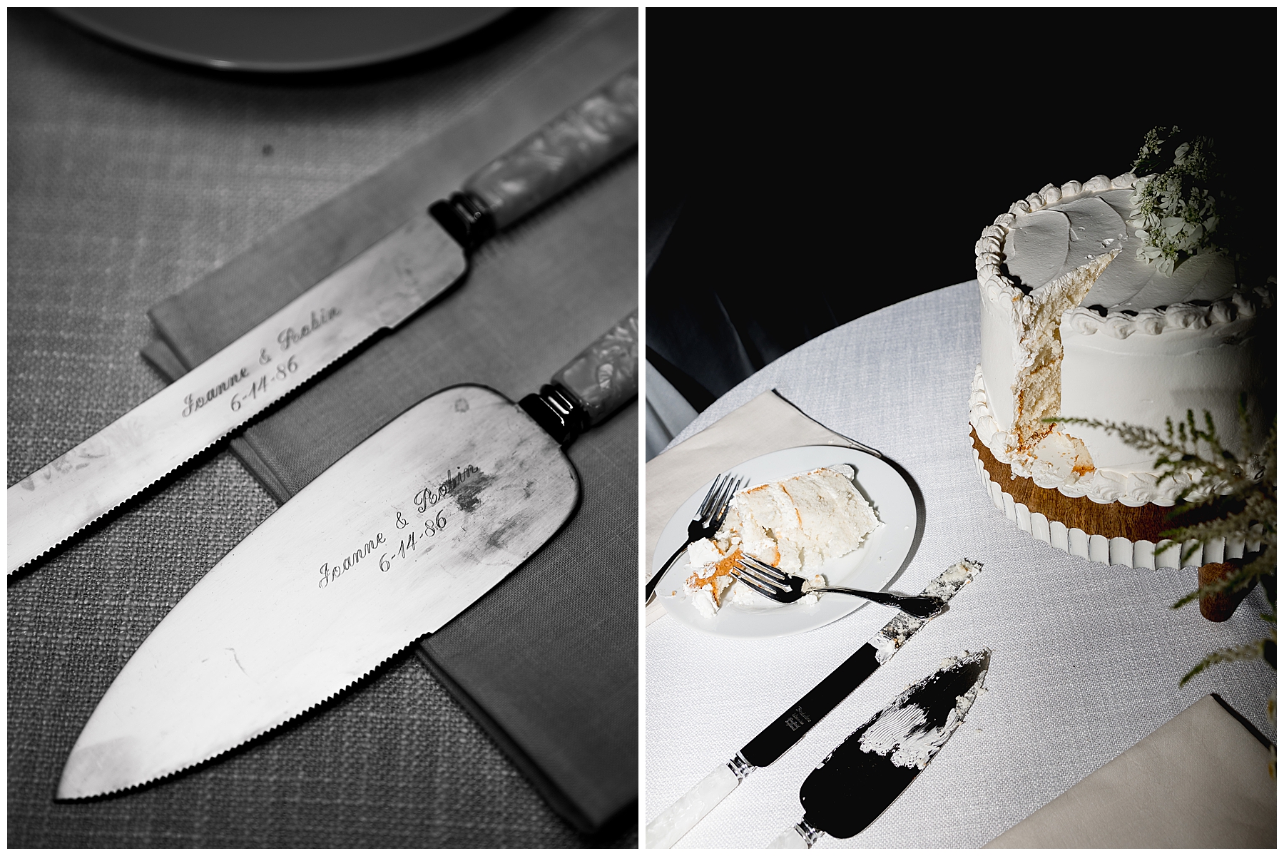 custom cutlery for wedding cake