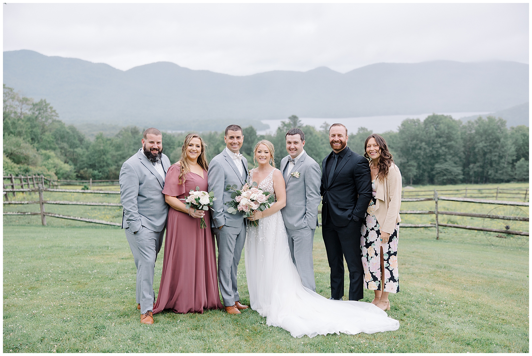 family photos from Romantic Vermont Wedding at Mountain Top Resort 