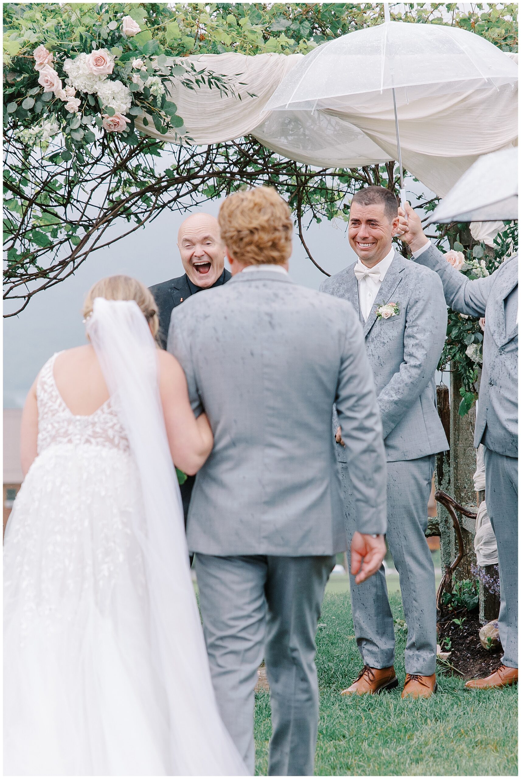 candid moment from wedding ceremony 