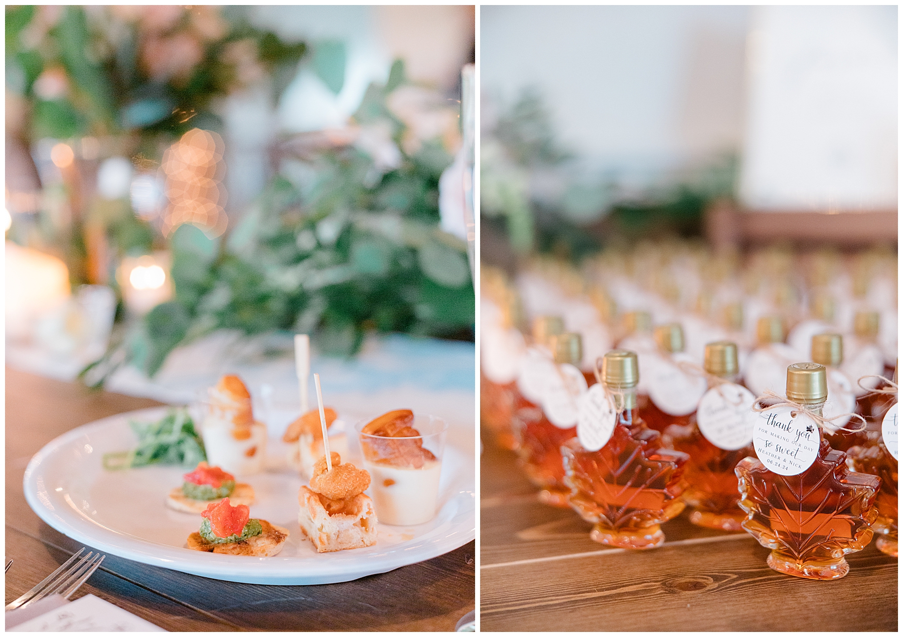 maple syrup wedding favors