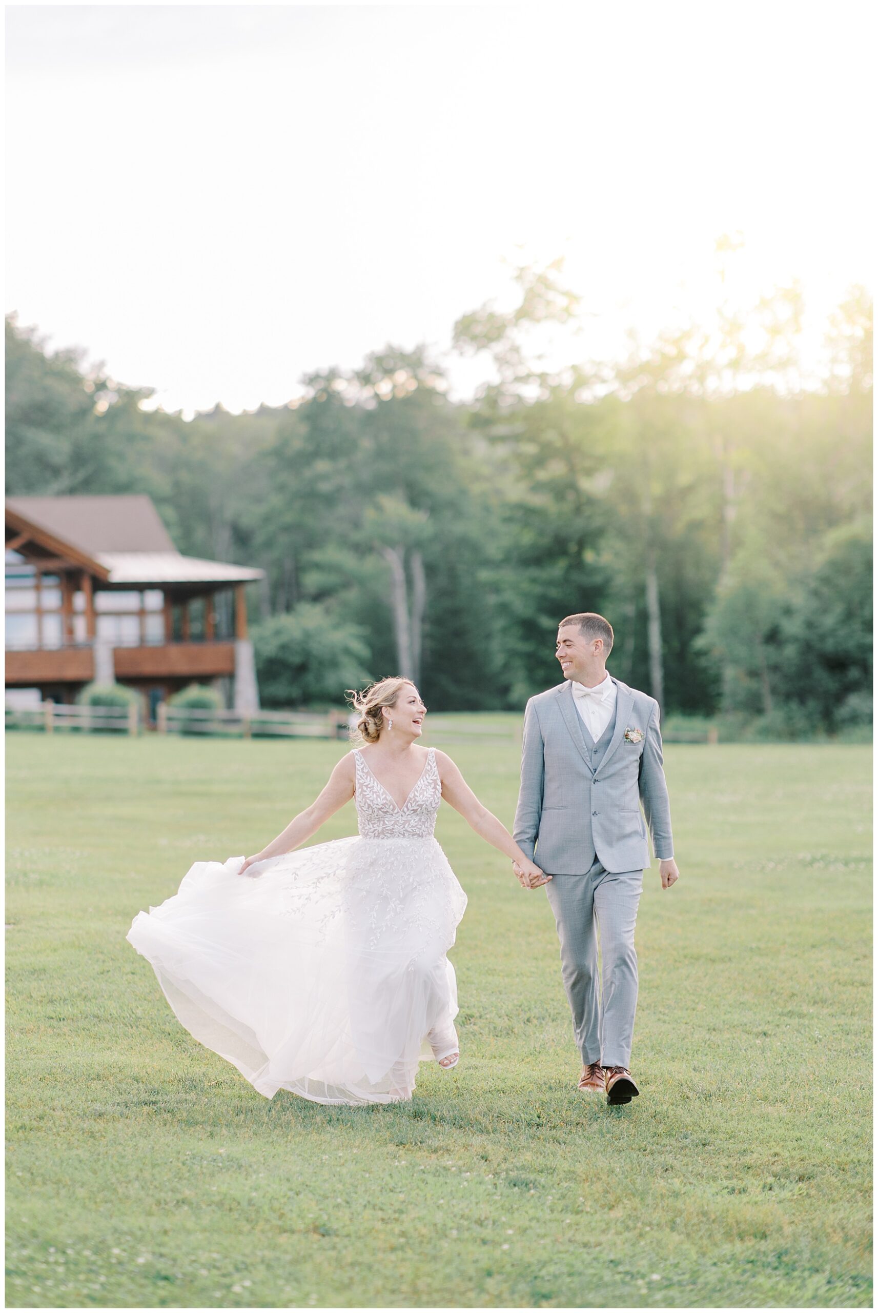 romantic newlywed photos from Vermont Wedding at Mountain Top Resort 