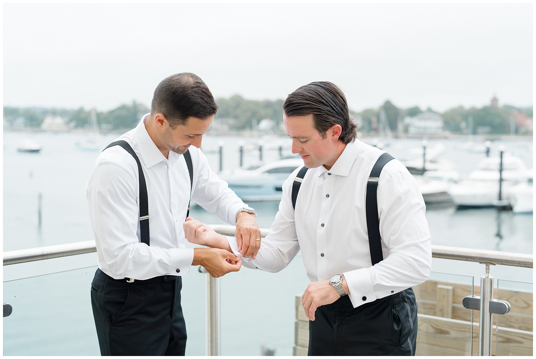 groom getting ready for wedding