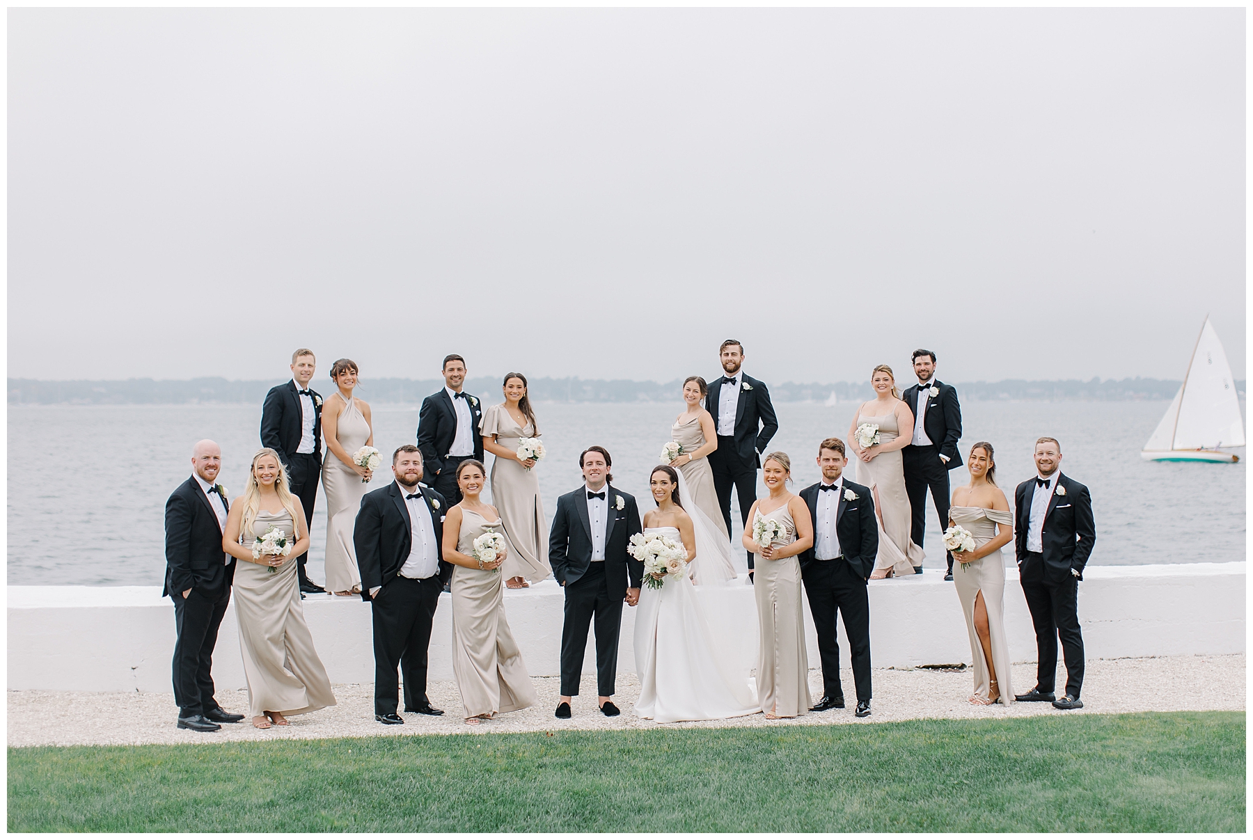 Wedding party photos from Coastal Wedding at Belle Mer, A Longwood Venue in Newport