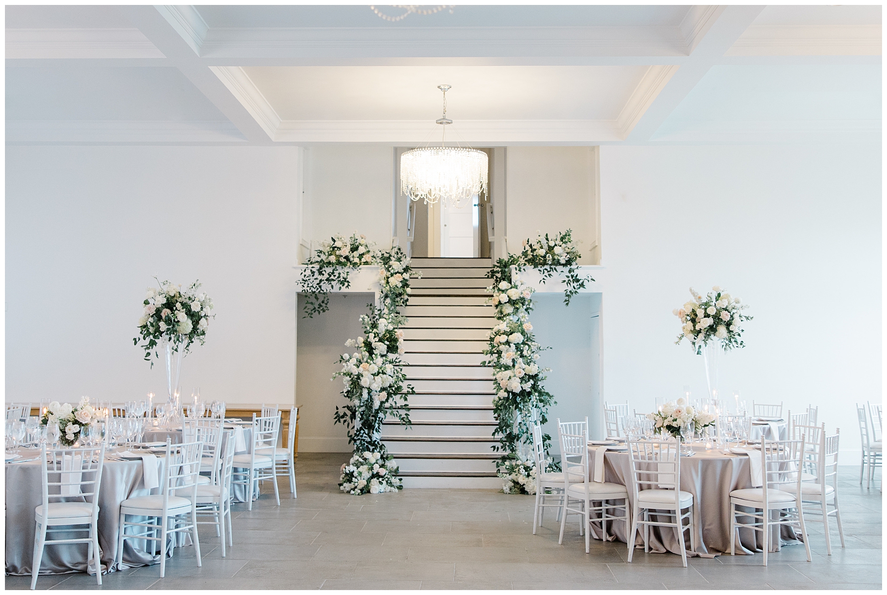 Coastal Wedding reception at Belle Mer, A Longwood Venue in Newport