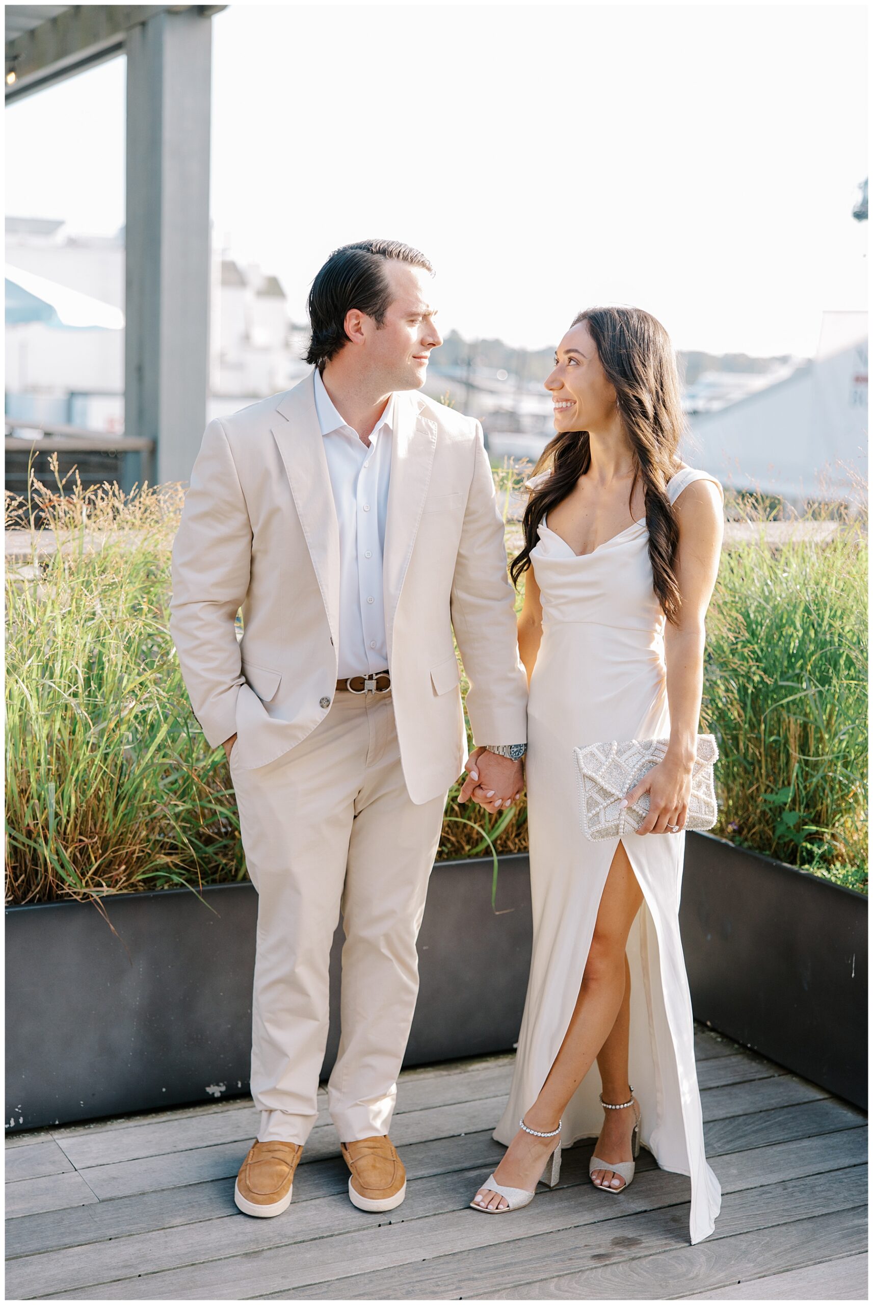 rehearsal dinner before Coastal Wedding at Belle Mer, A Longwood Venue in Newport