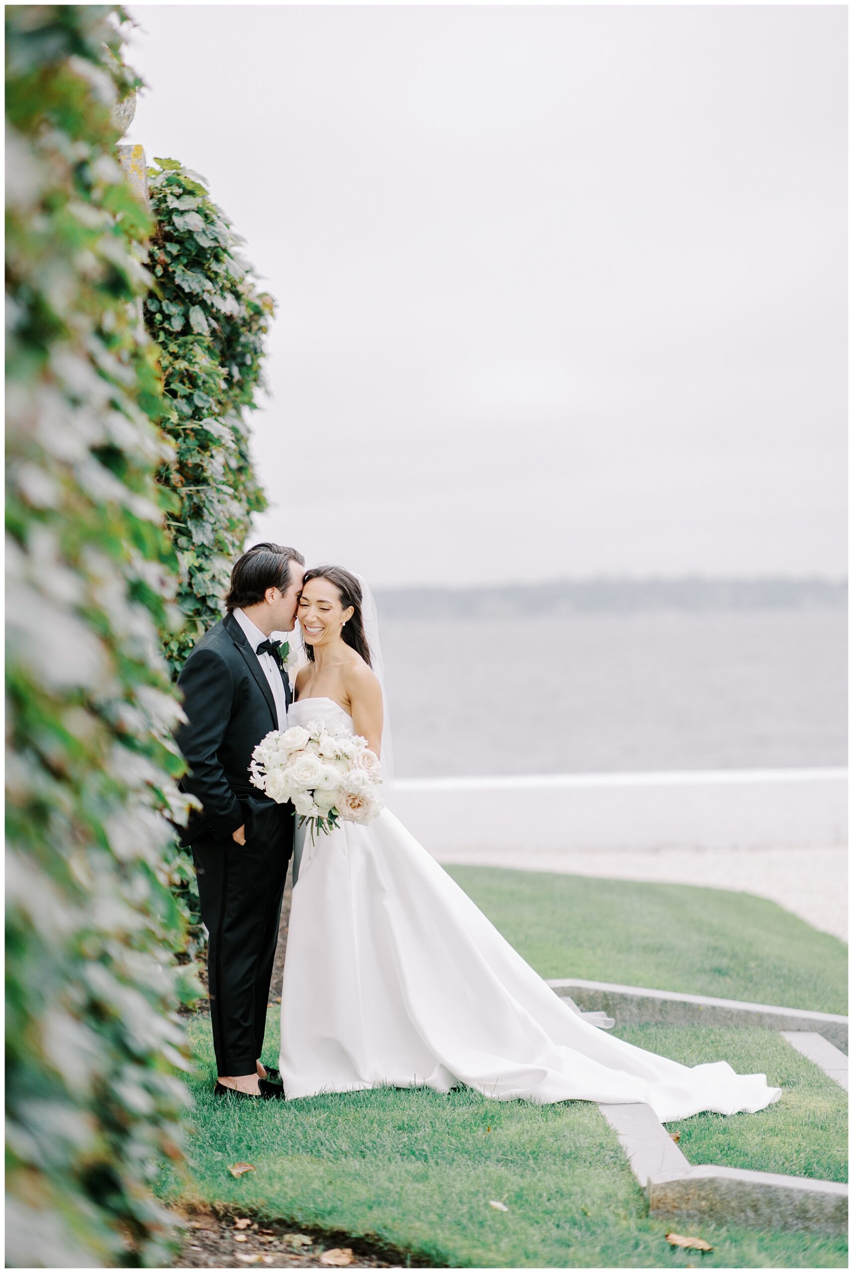 Timeless wedding photos at coastal wedding venue, Belle Mer, A Longwood Venue in Newport