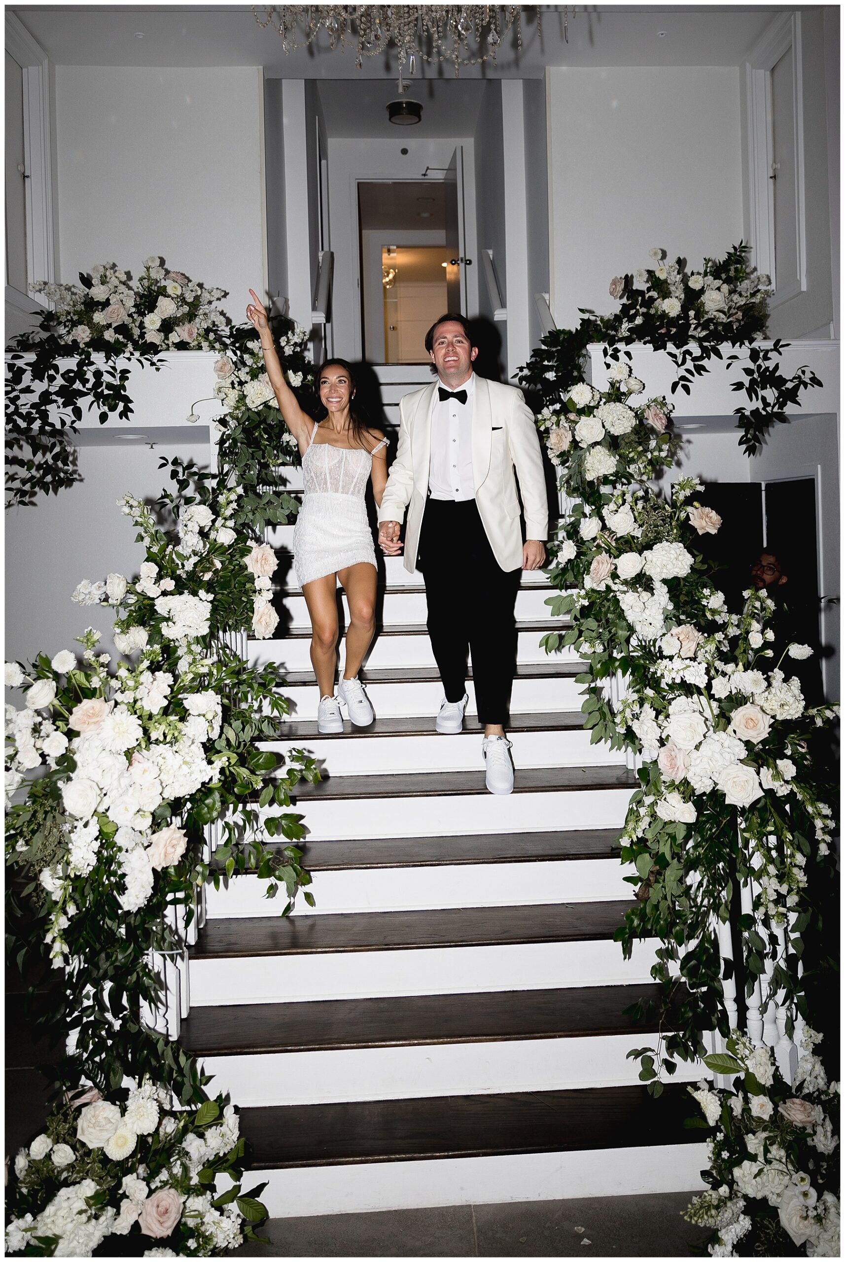 Wedding exit from Coastal Wedding at Belle Mer, A Longwood Venue in Newport