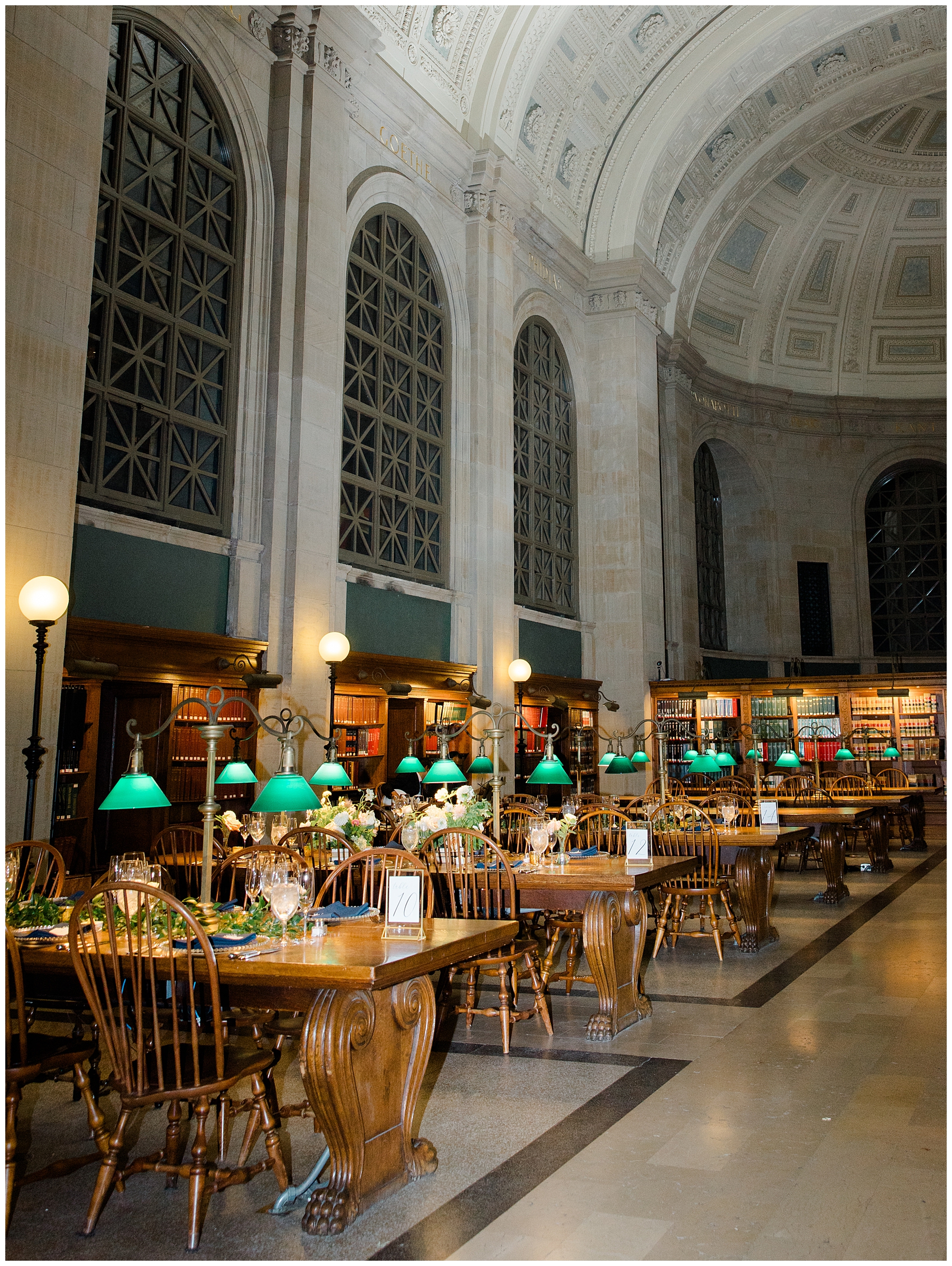 Boston Public Library wedding reception