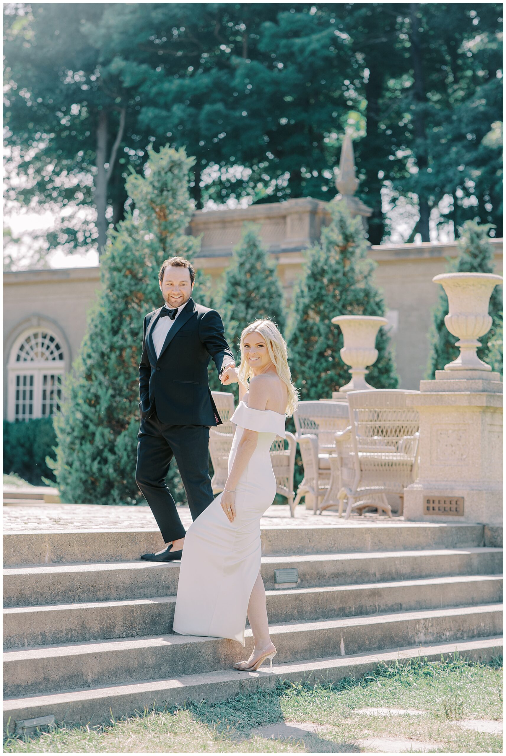 Luxe Crane Estate Engagement Session in Ipswich, MA